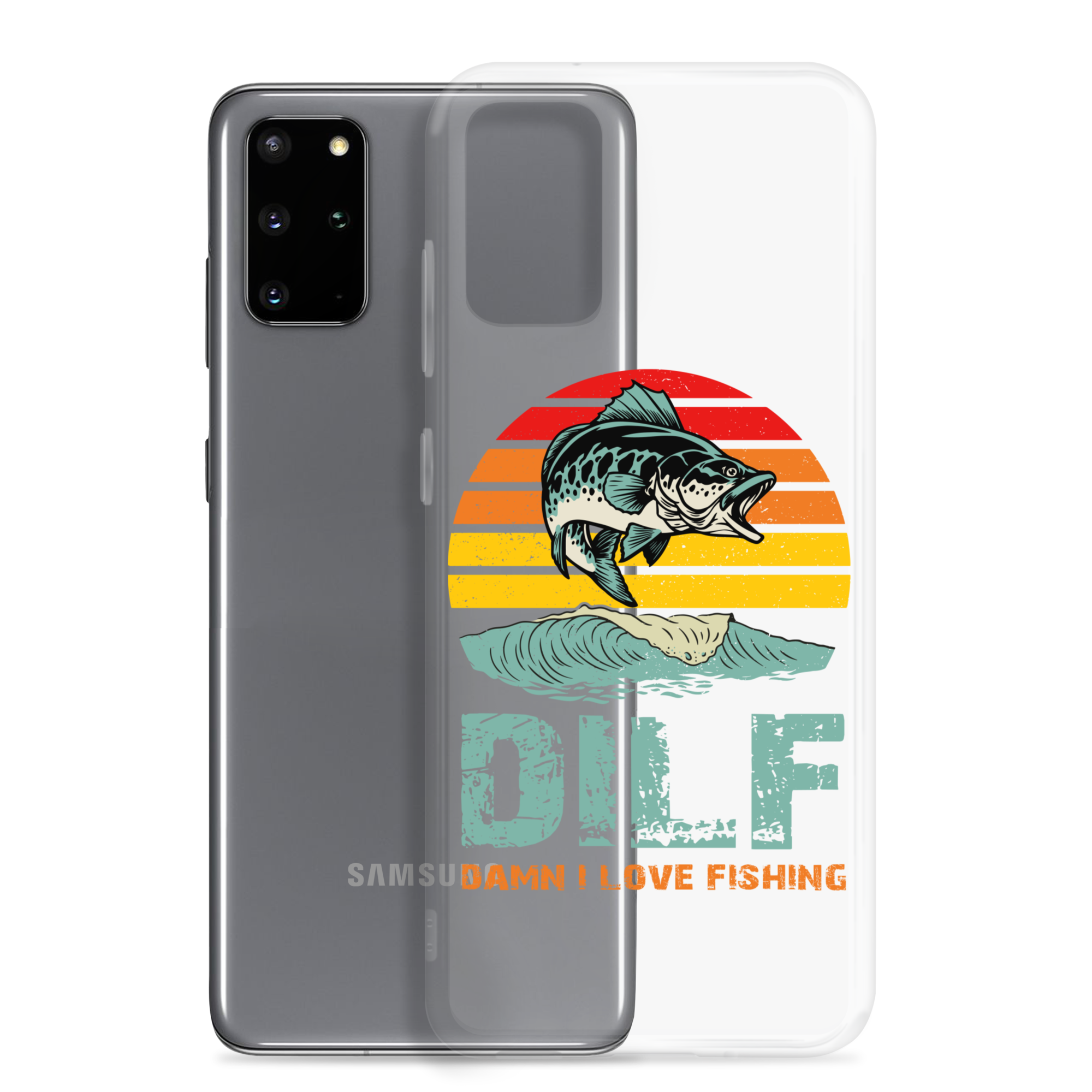 Dilf Damn I Love Fishing Clear Case for Samsung®