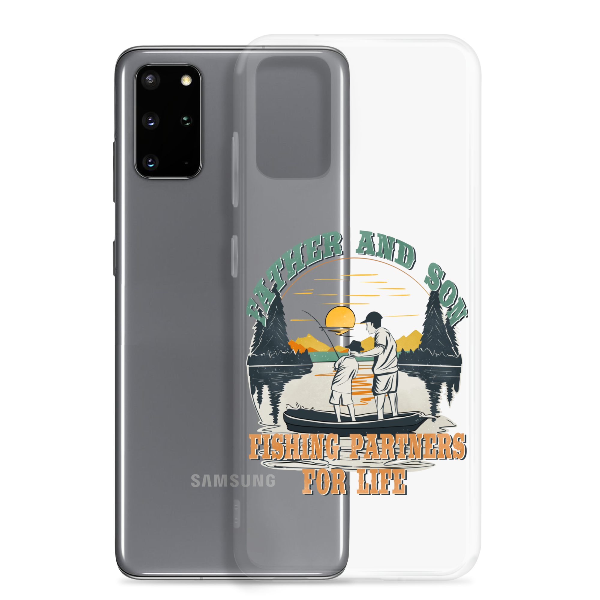 Father And Son Fishing Partners For Life Clear Case for Samsung®