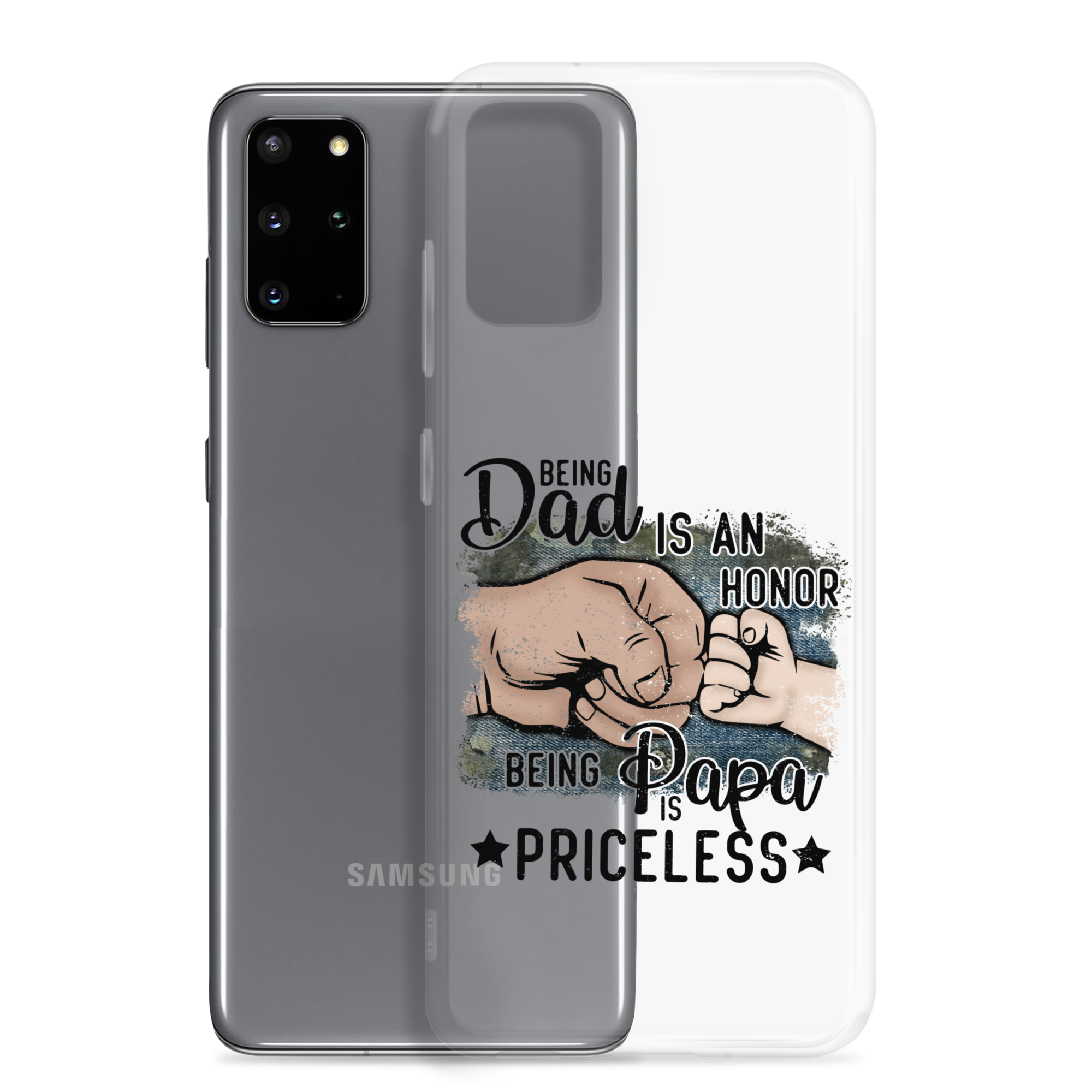 Being Dad Is An Honor Being Papa Is Priceless Clear Case for Samsung®