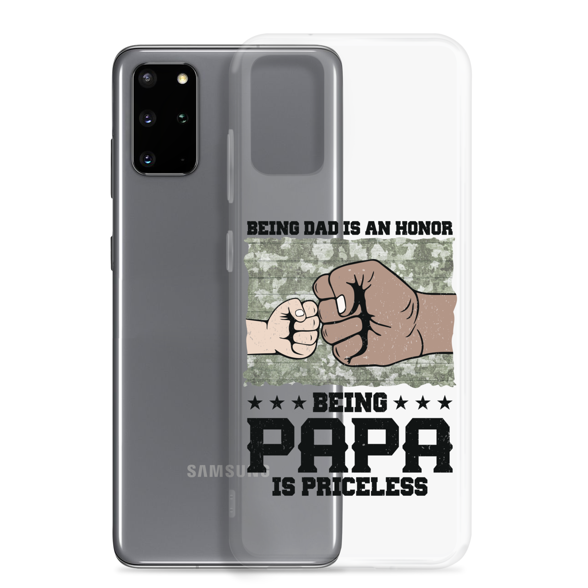 Being Dad Is An Honor Being Papa Is Priceless Clear Case for Samsung®