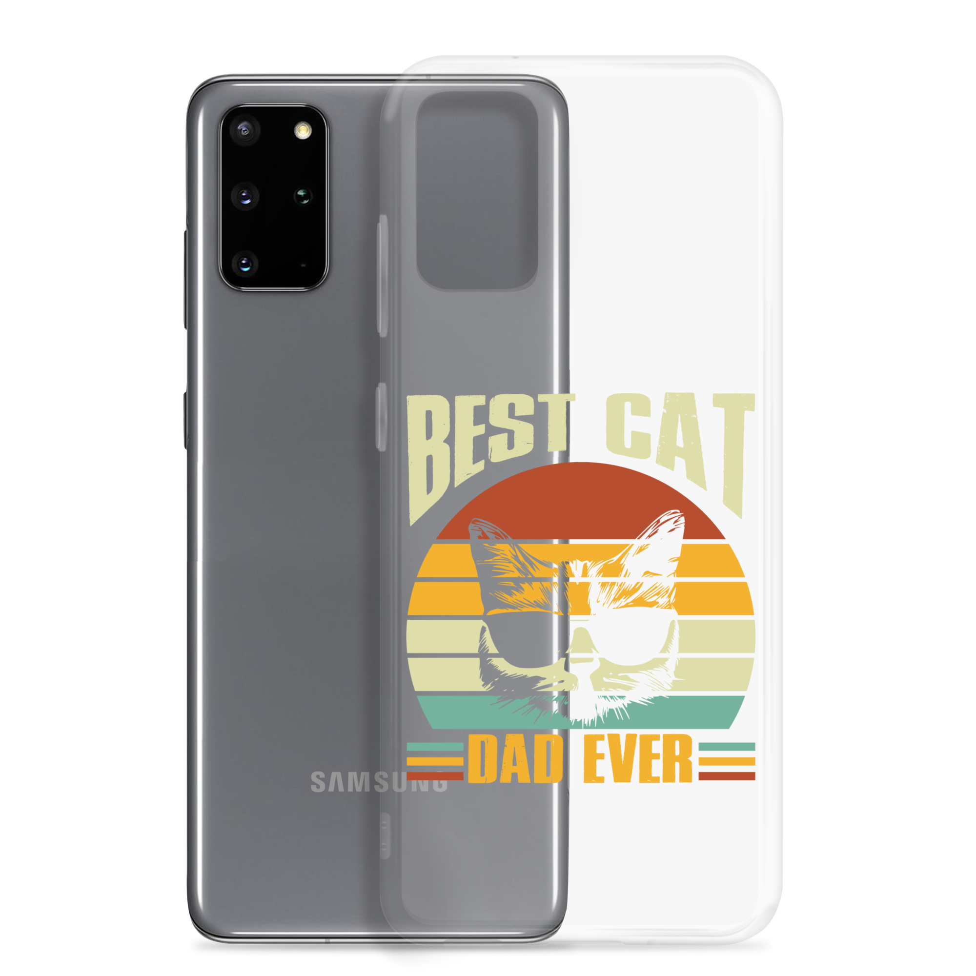 Best Cat Dad Ever Clear Case for Samsung®