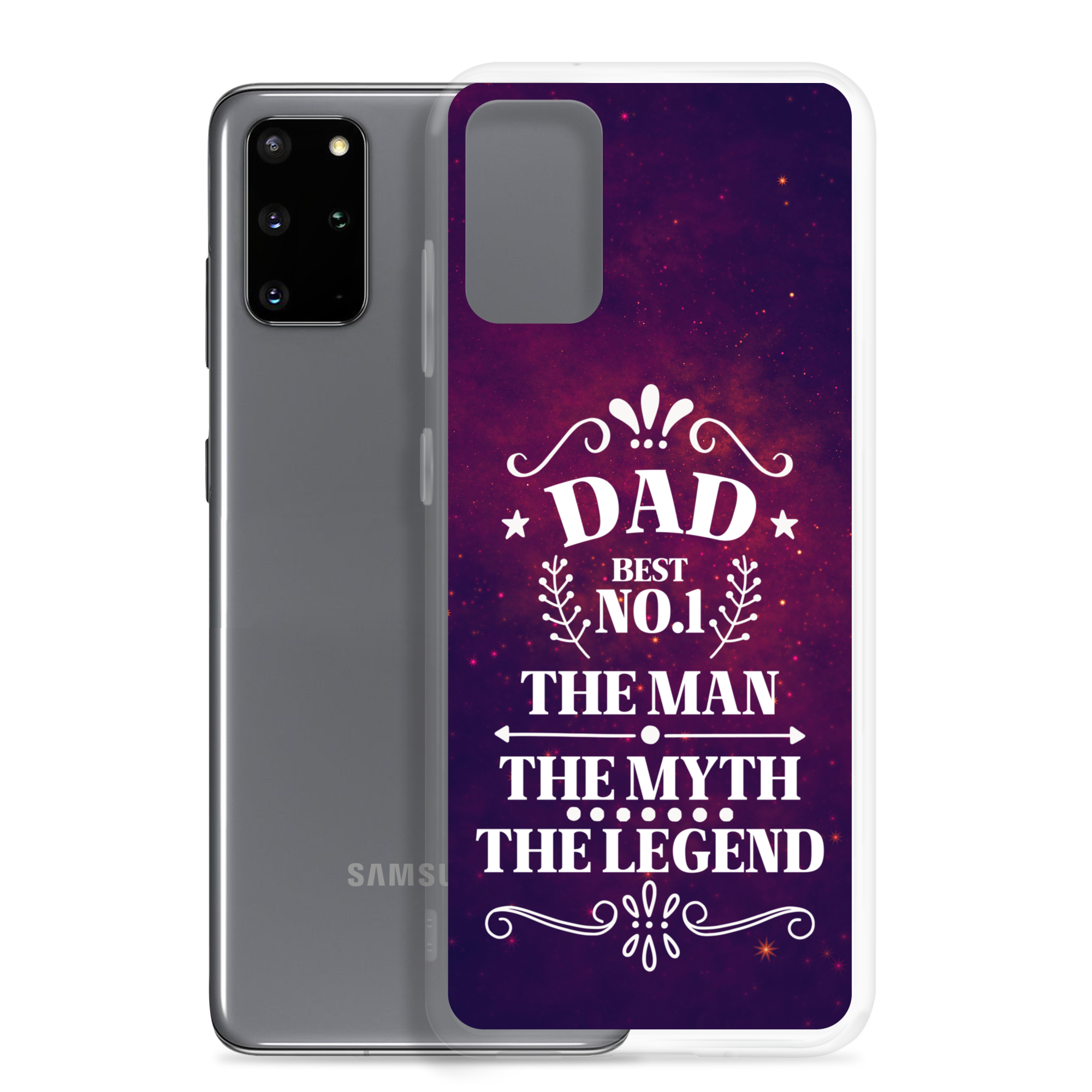 Dad Best Number 1 The Man The Myth The Legend Clear Case for Samsung®