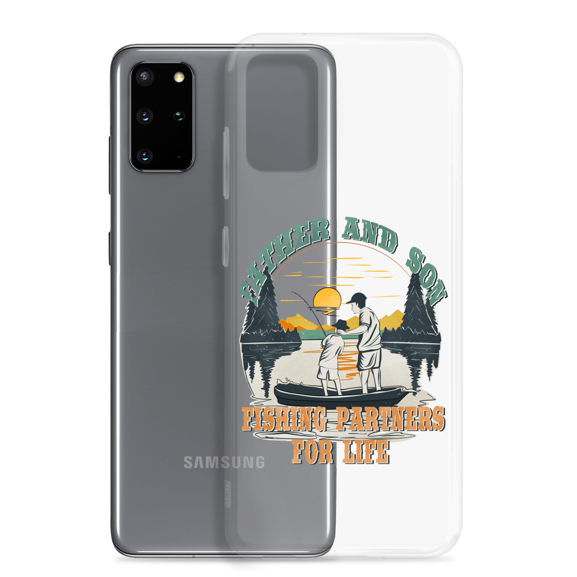 Father And Son Fishing Partners For Life Clear Case for Samsung®