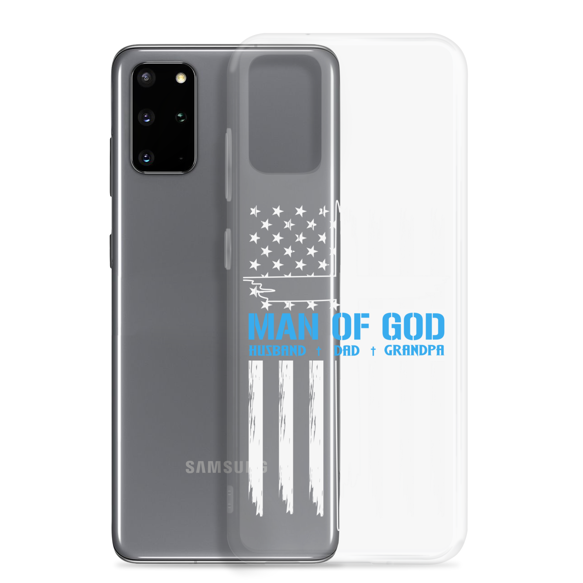 Man Of God Husband Dad Grandpa Clear Case for Samsung®