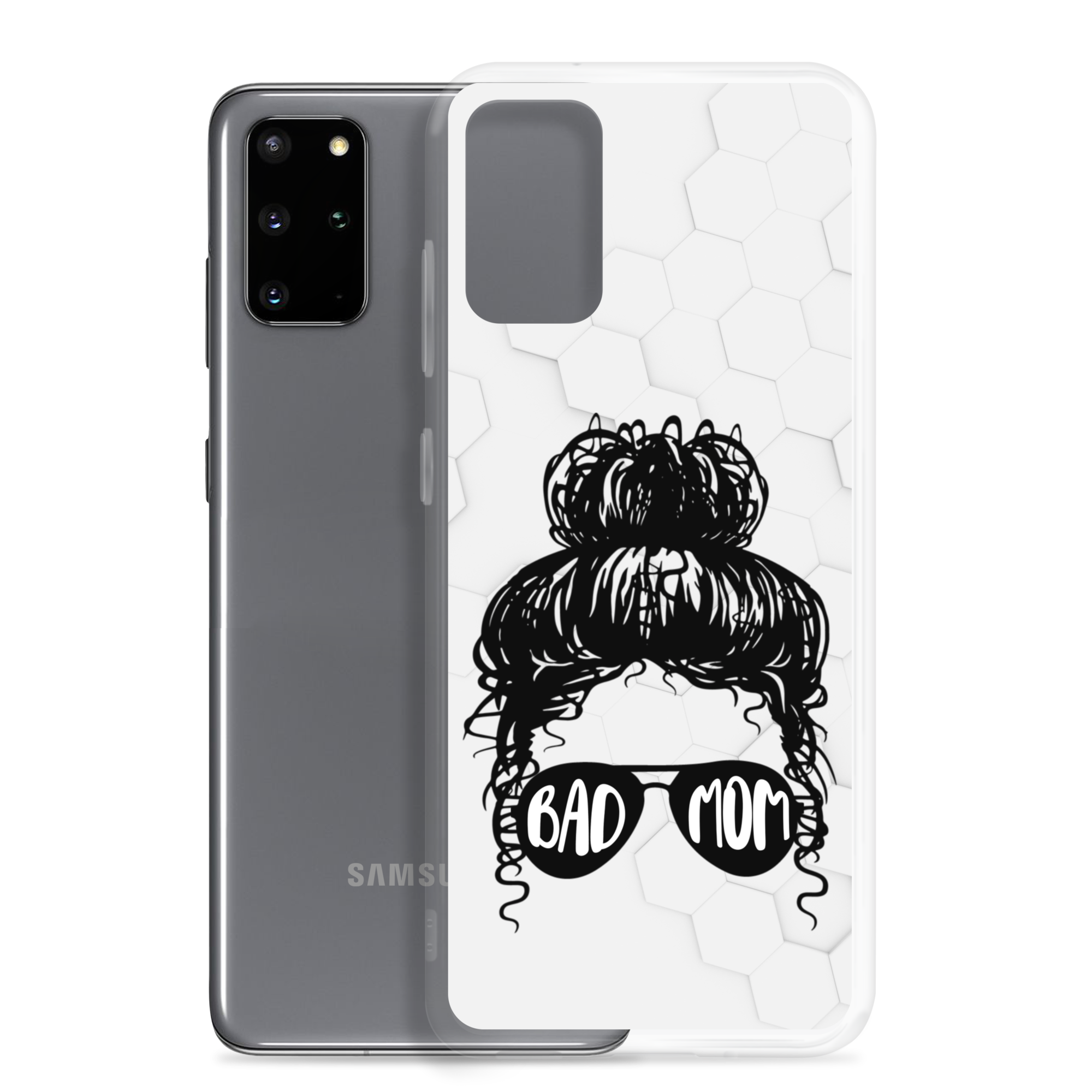 Bad Mom Messy Bun Clear Case for Samsung®