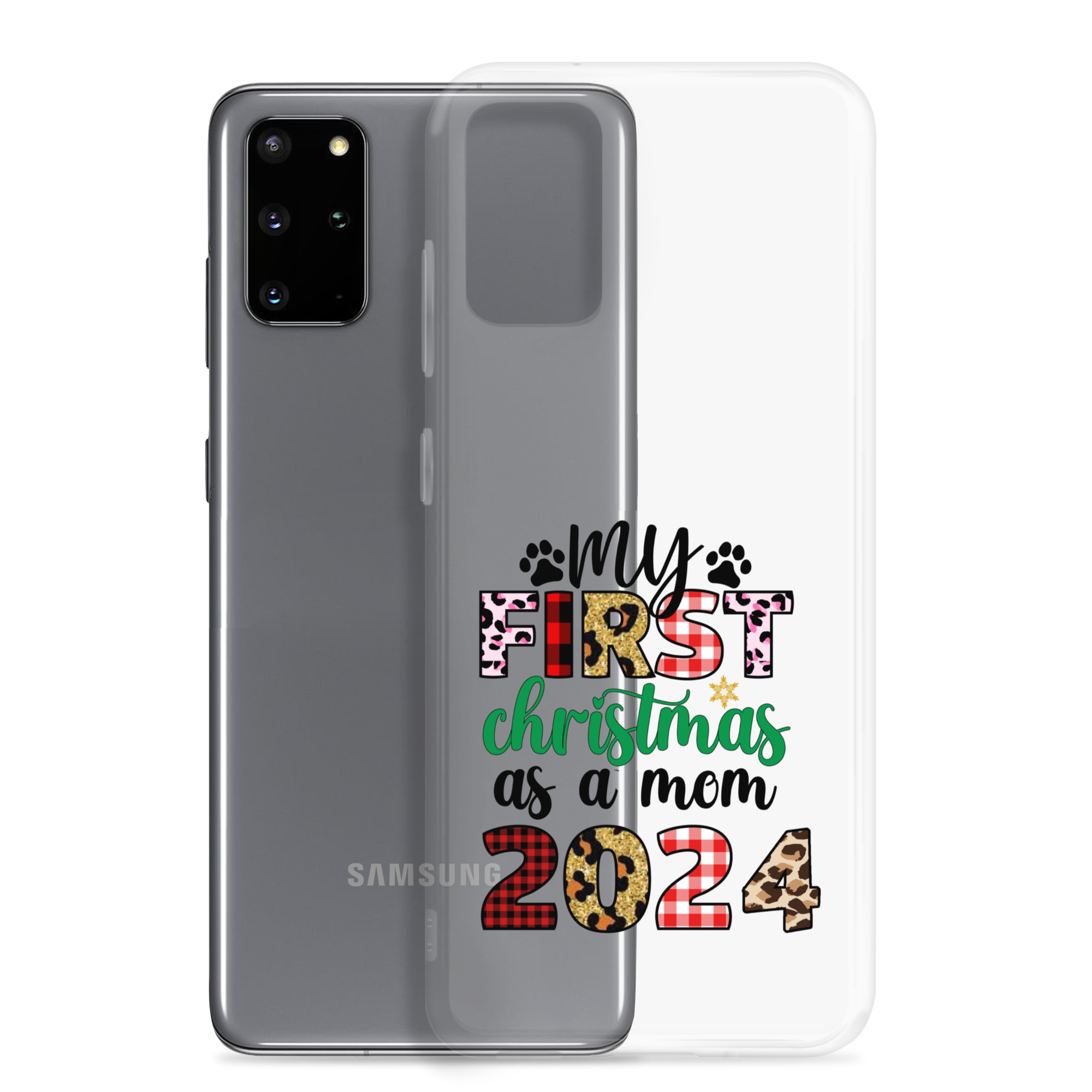 My First Christmas As A mom 2024 Clear Case for Samsung®