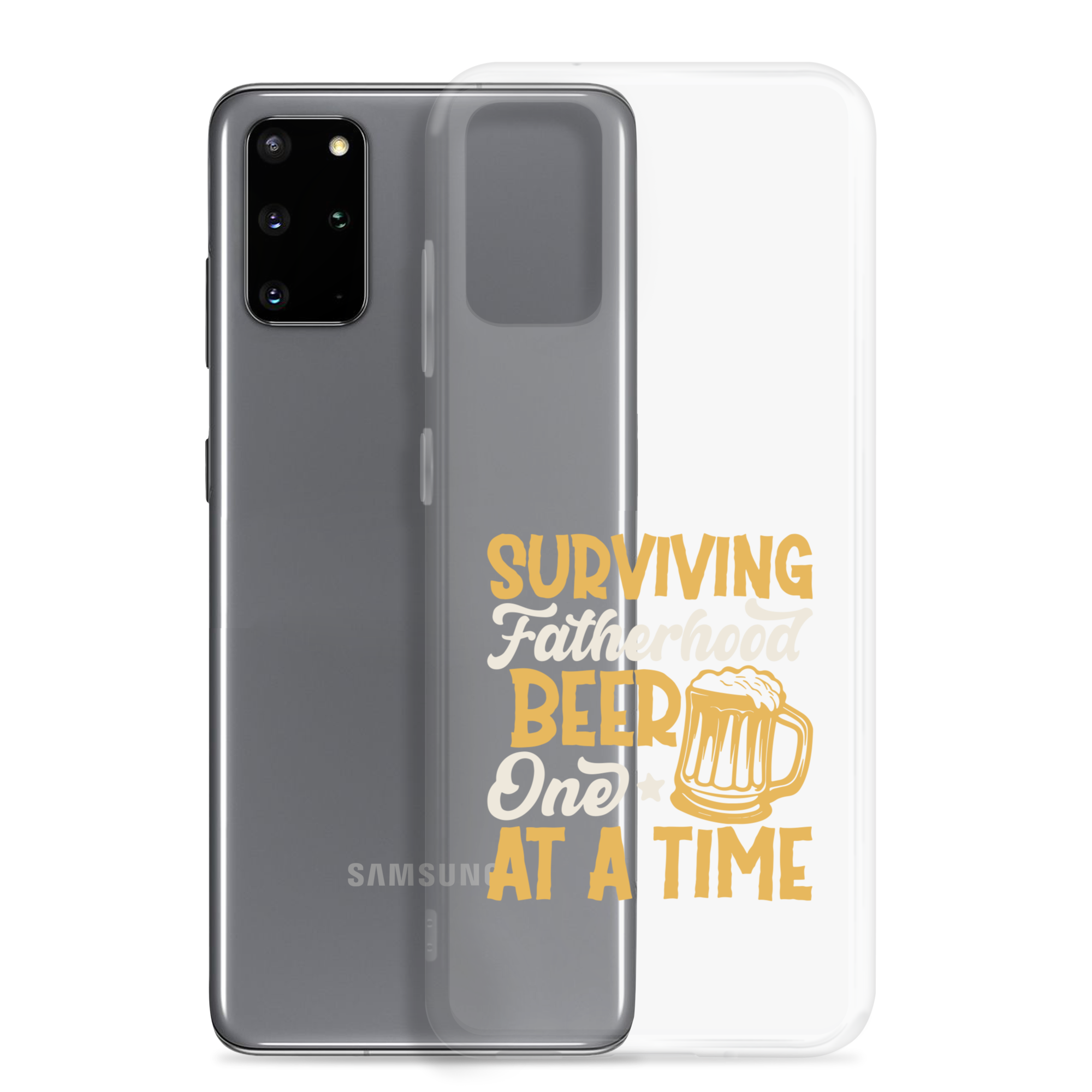 Surviving Fatherhood One Beer At A time Clear Case for Samsung®