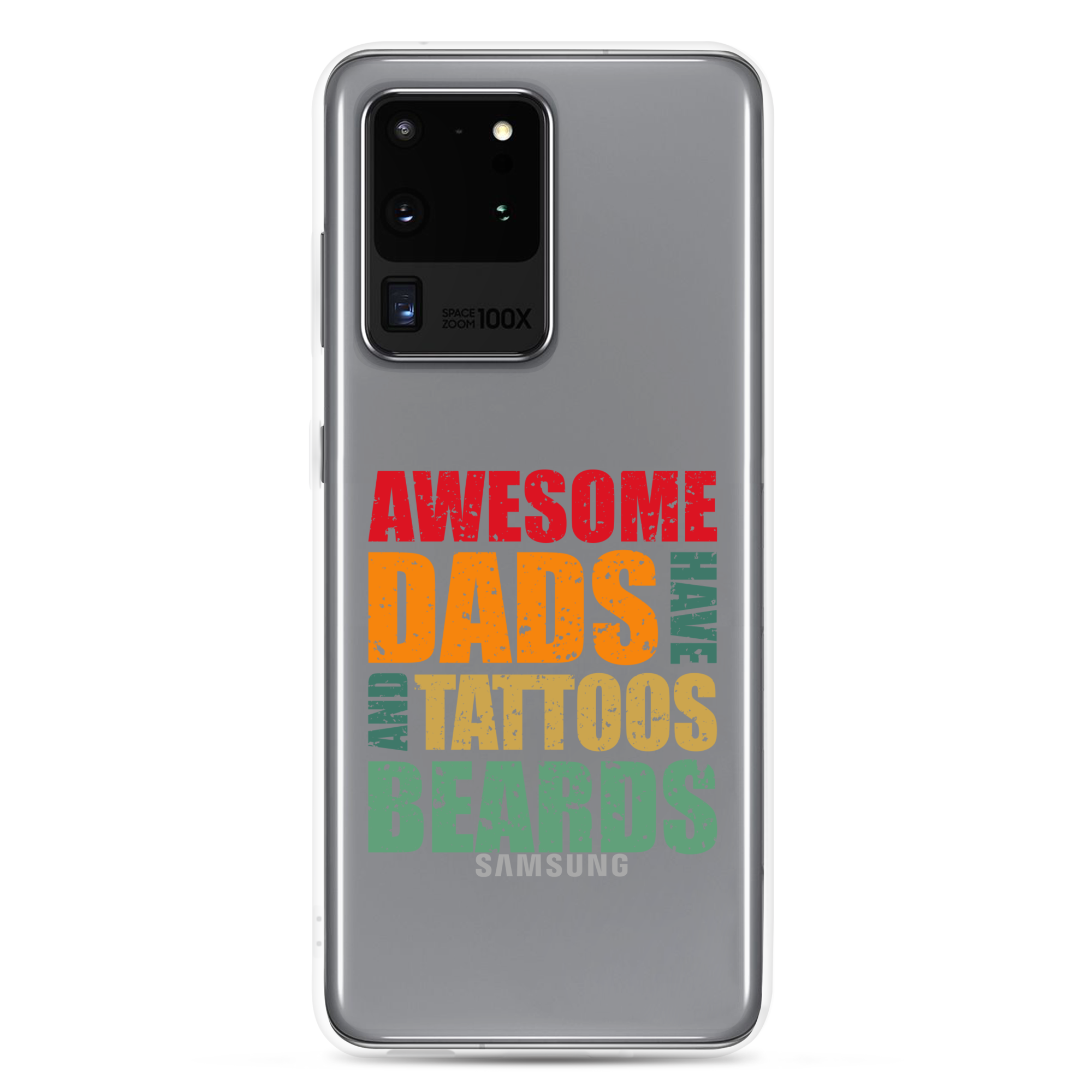 Awesome Dads Tattoos Beards Clear Case for Samsung®