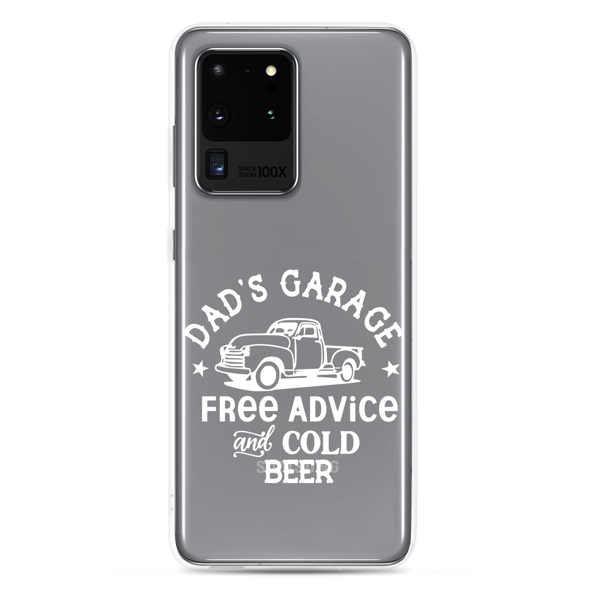 Dad's Garage Free Advice And Cold Beer Clear Case for Samsung®