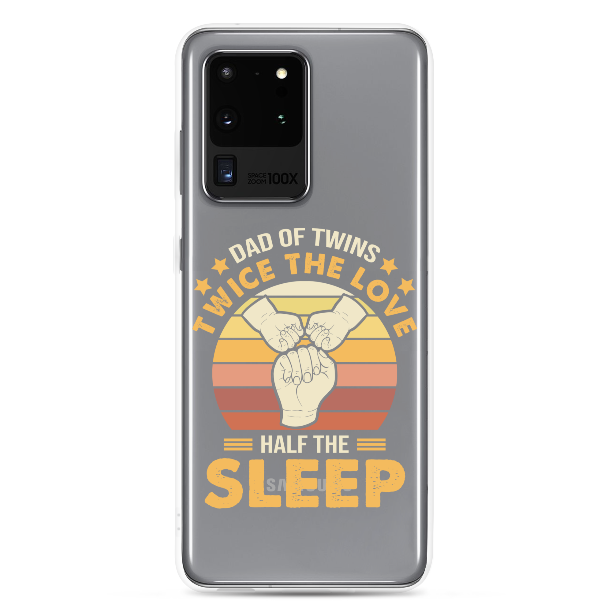 Dad Of Twins Twice The Love Half The Sleep Clear Case for Samsung®