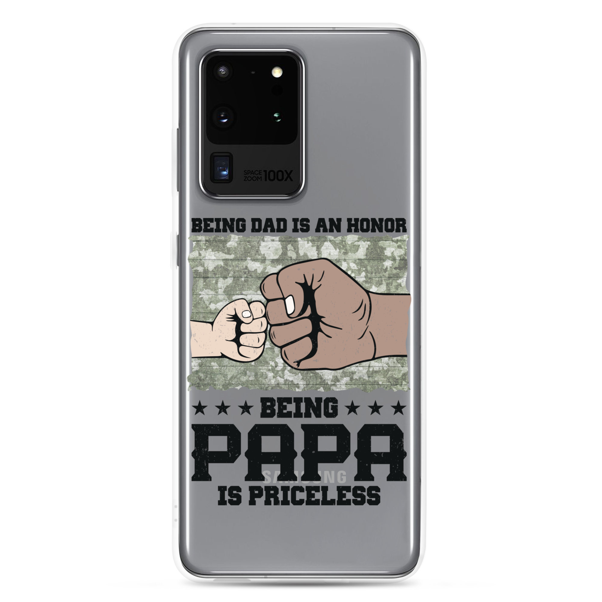 Being Dad Is An Honor Being Papa Is Priceless Clear Case for Samsung®