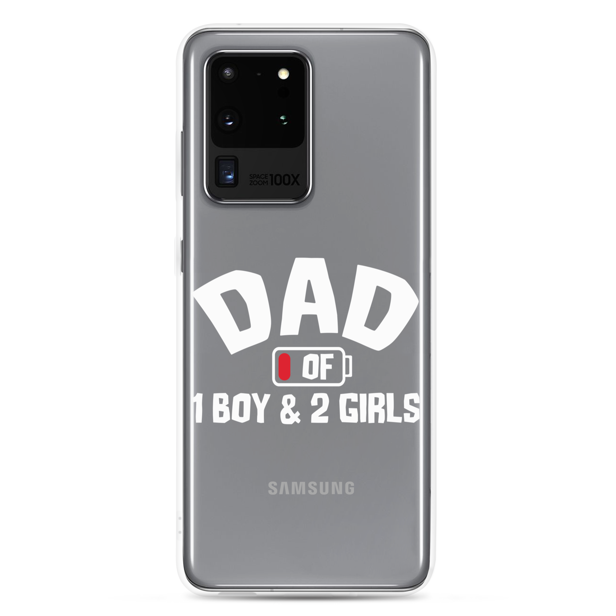 Dad Of 1 Boy And 2 Girls Clear Case for Samsung®