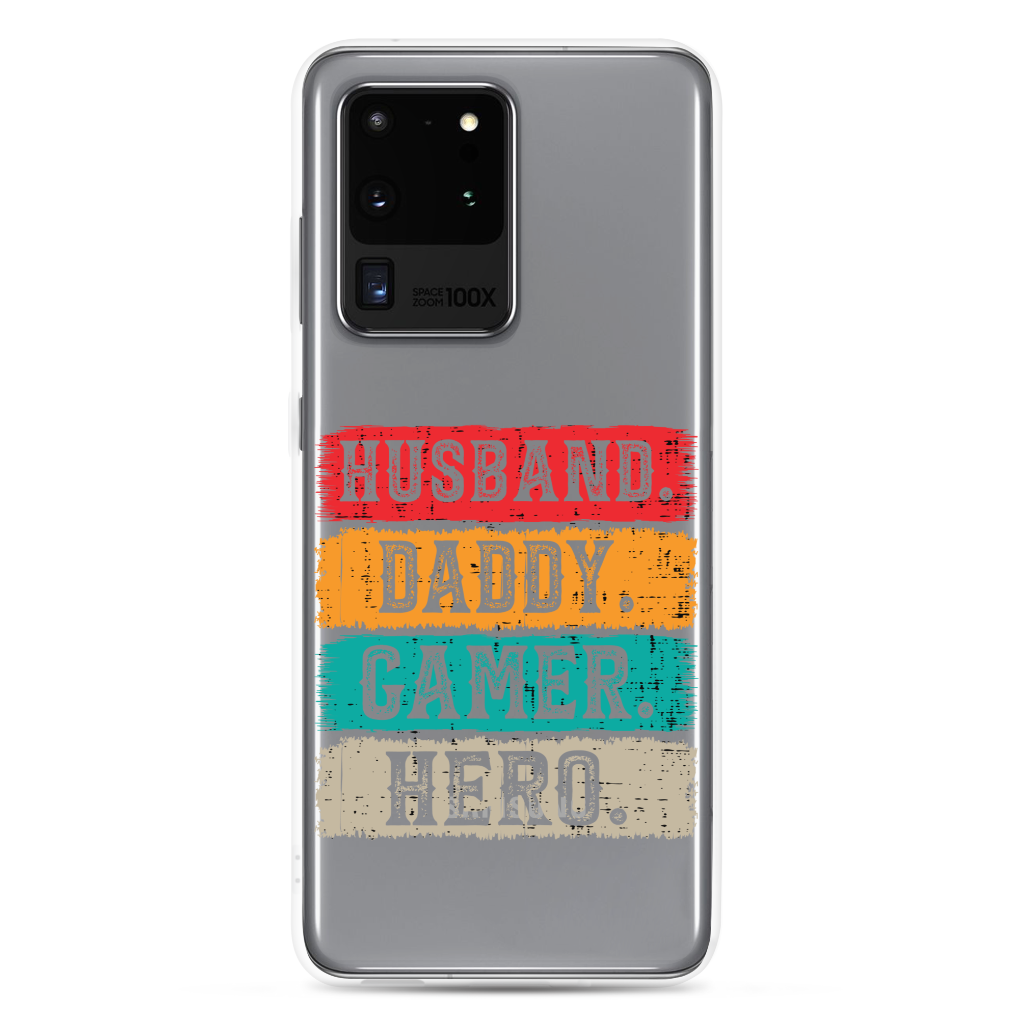 Husband, Daddy, Gamer, Hero Clear Case for Samsung®