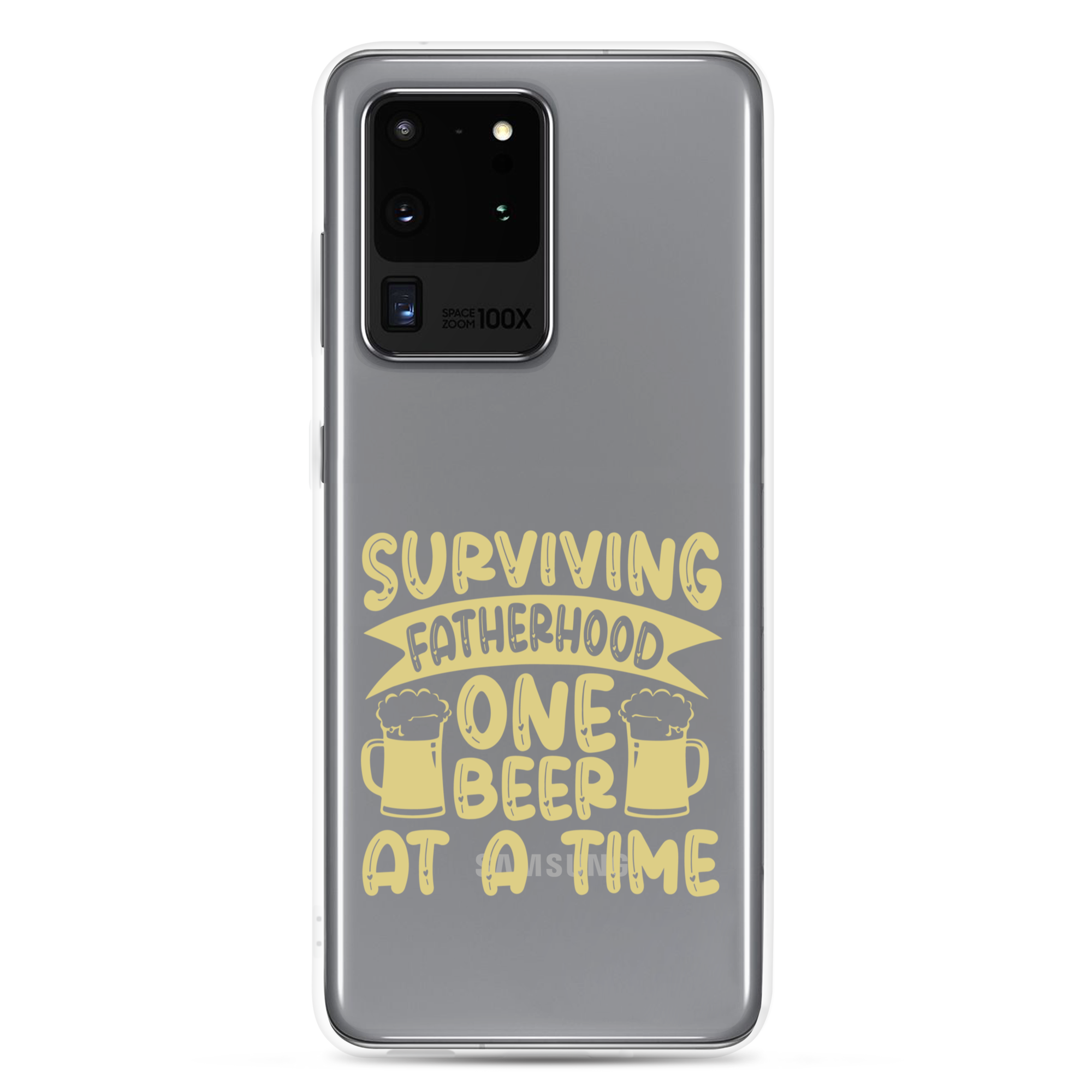 Surviving Fatherhood One Beer At A time Clear Case for Samsung®