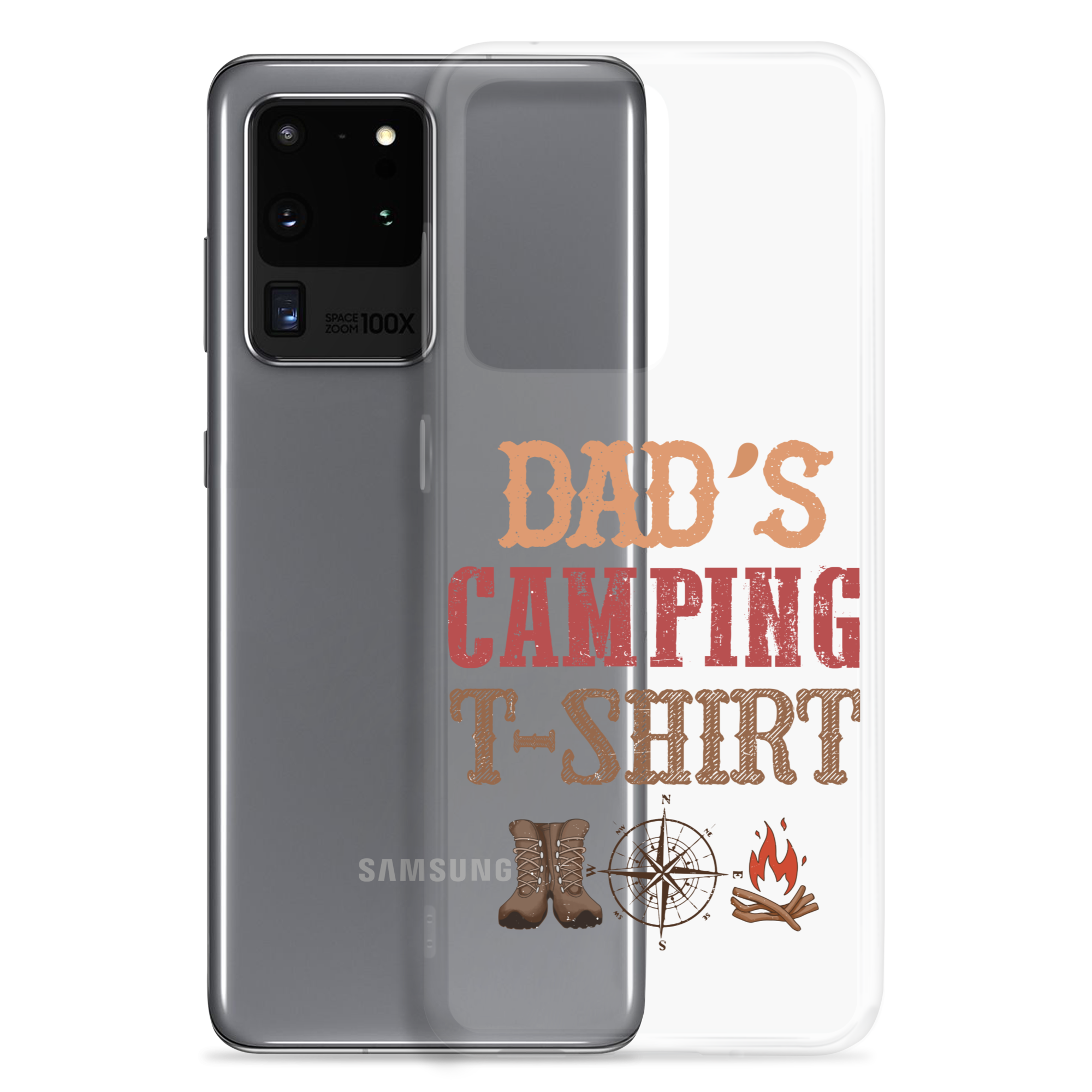 Dad's Camping T-Shirt Clear Case for Samsung®