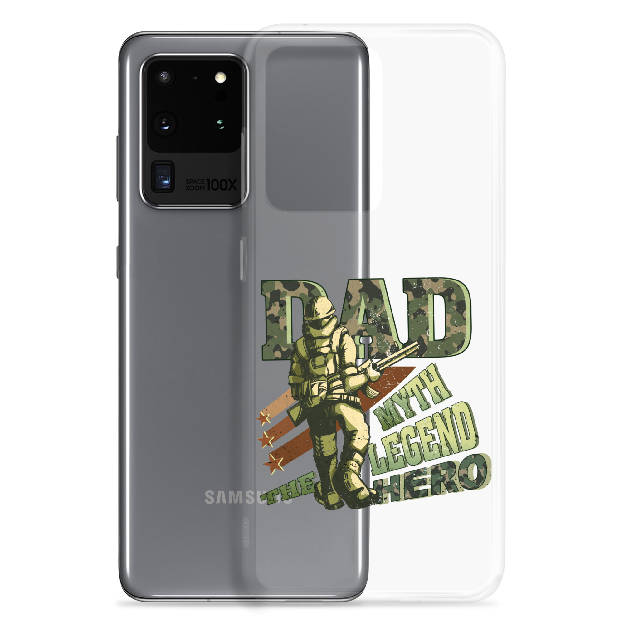 Dad The Myth The Legend The Hero Clear Case for Samsung®