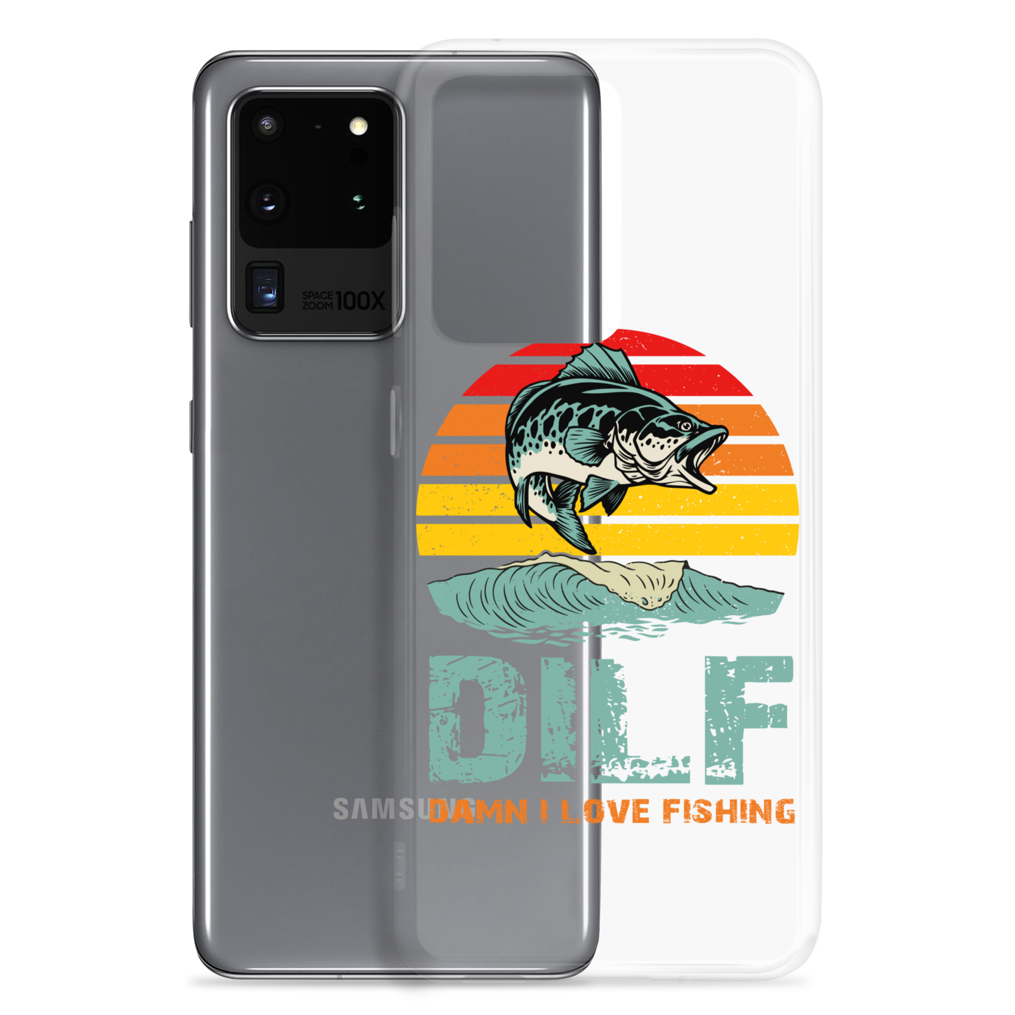 Dilf Damn I Love Fishing Clear Case for Samsung®