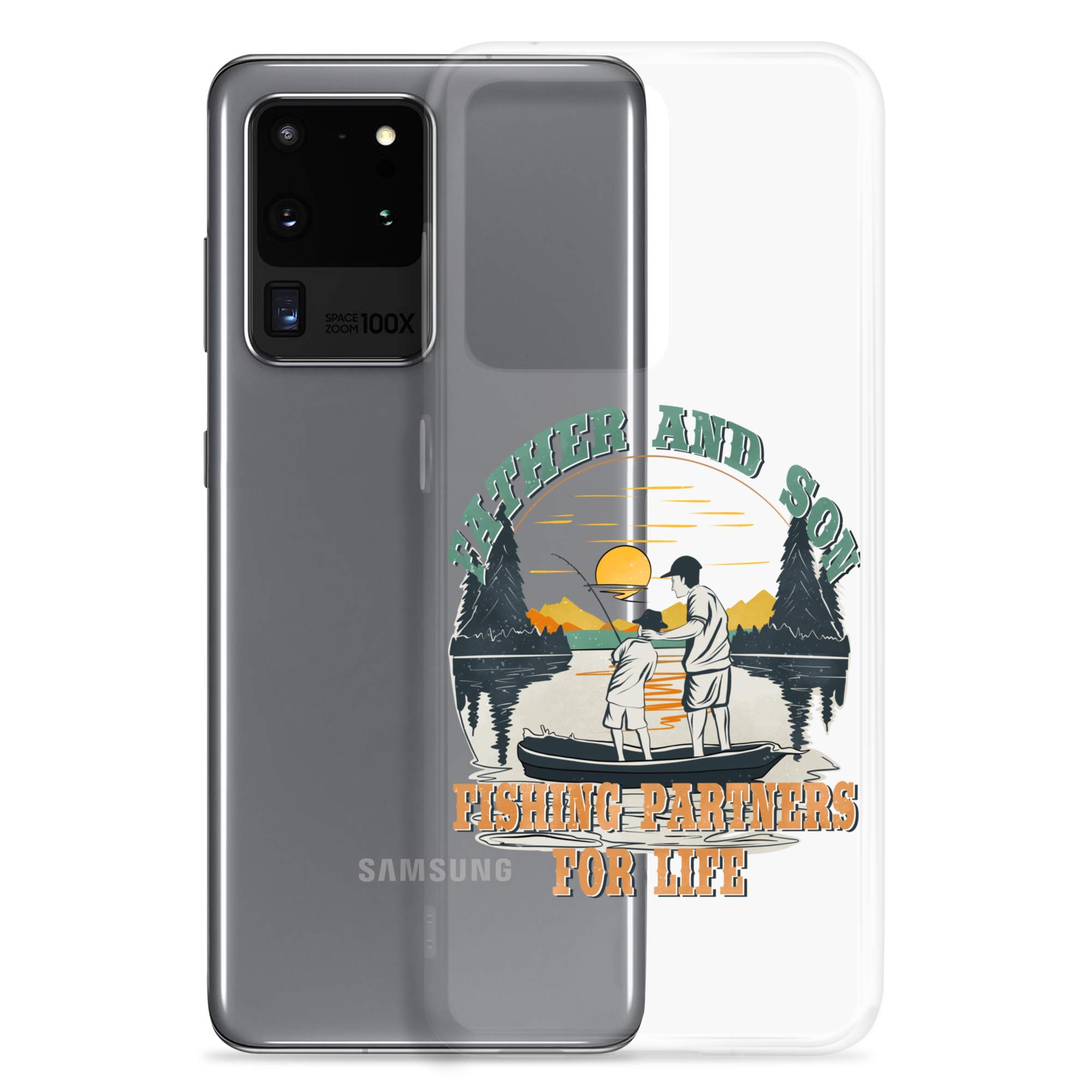 Father And Son Fishing Partners For Life Clear Case for Samsung®