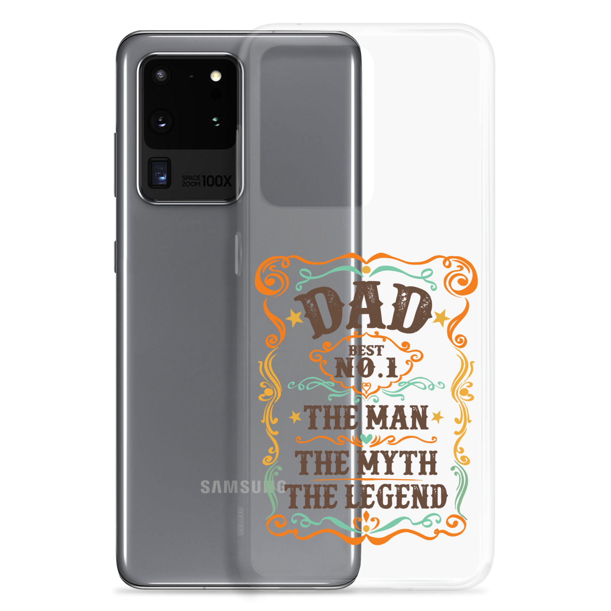 Dad Best Number 1 The Man The Myth The Legend Clear Case for Samsung®