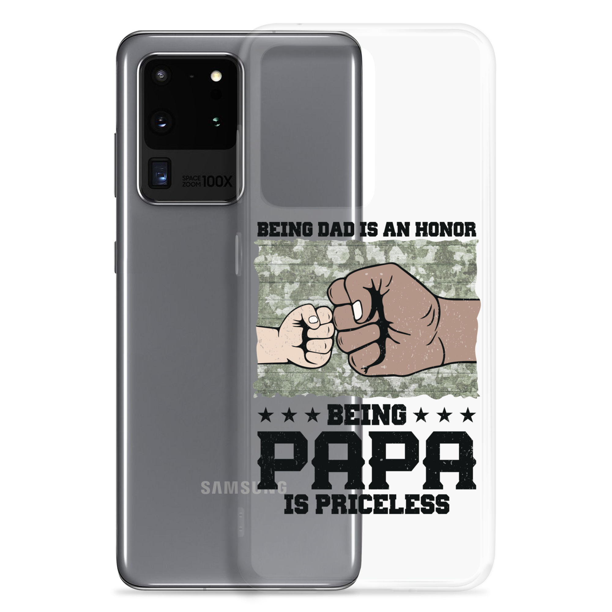 Being Dad Is An Honor Being Papa Is Priceless Clear Case for Samsung®