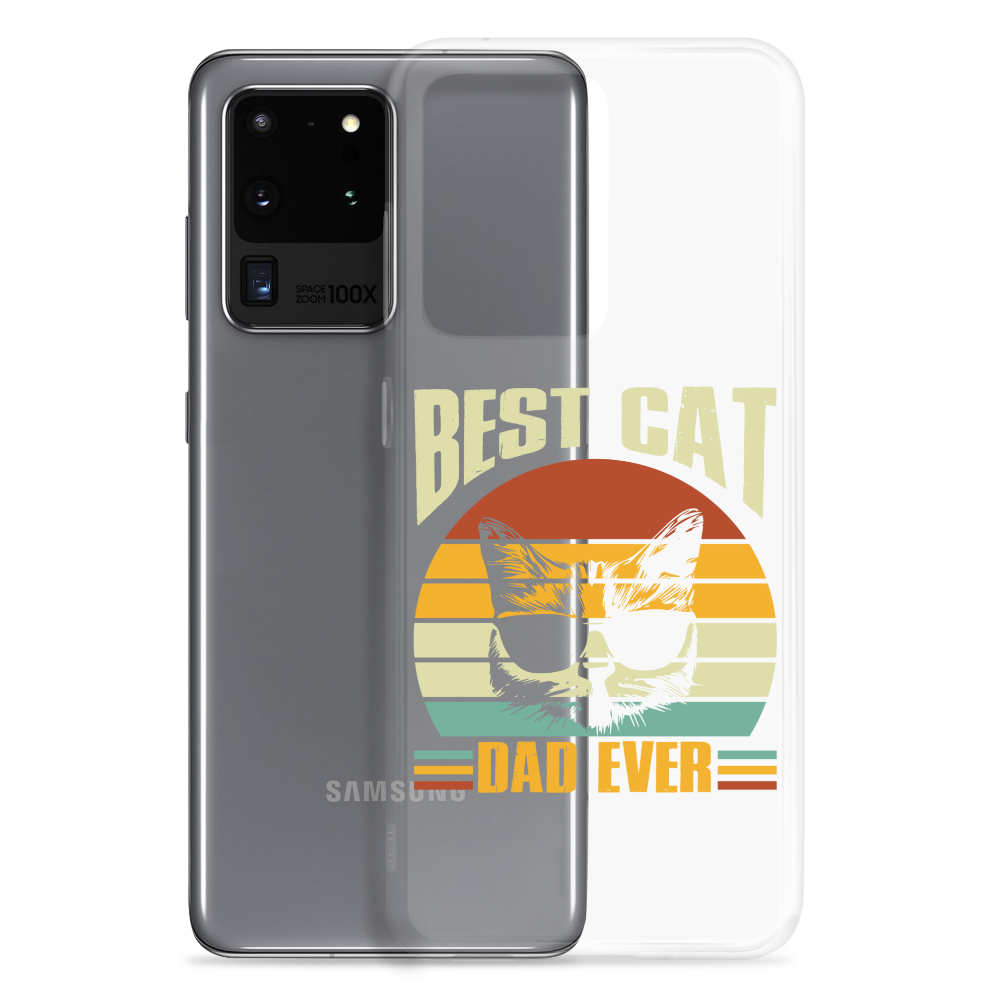 Best Cat Dad Ever Clear Case for Samsung®