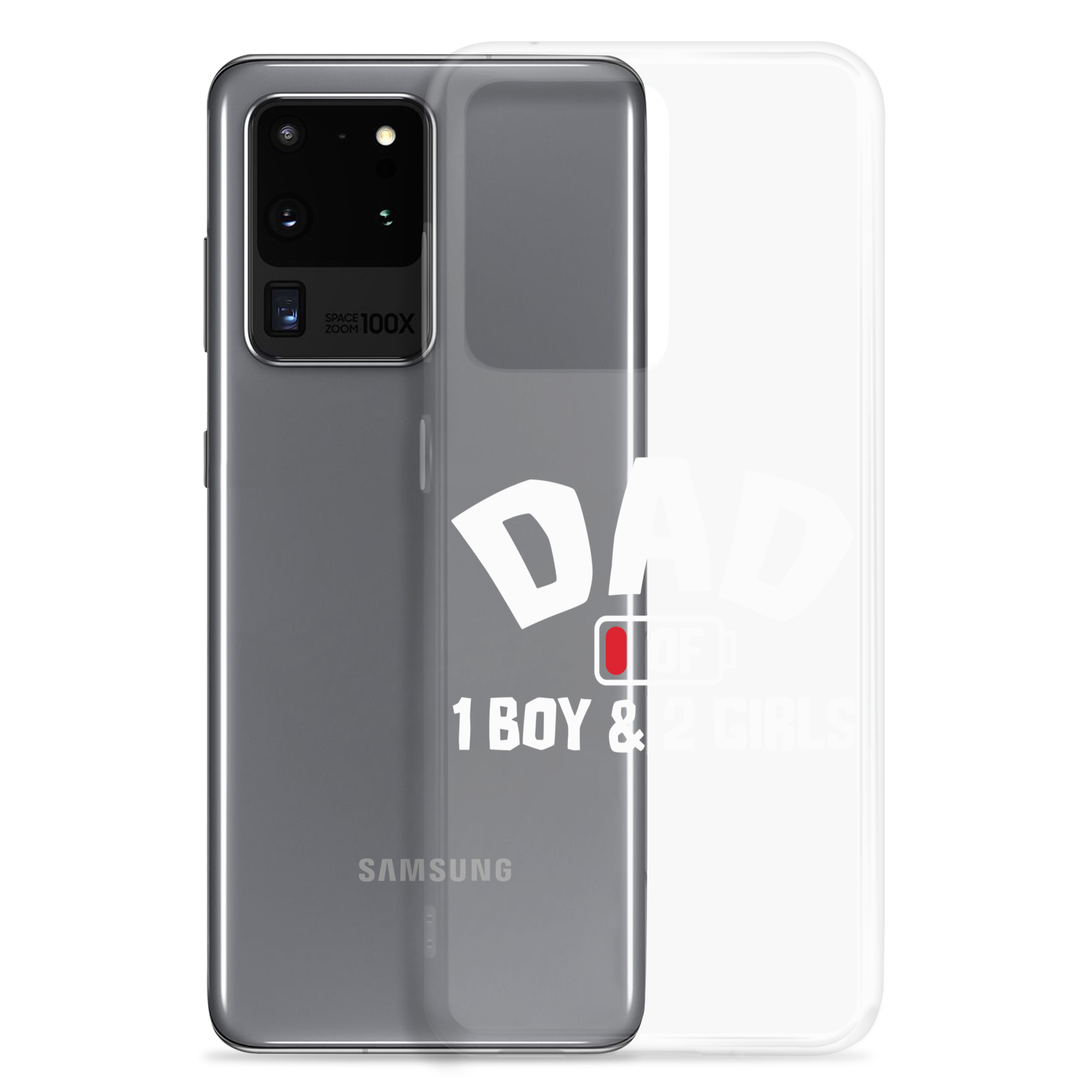 Dad Of 1 Boy And 2 Girls Clear Case for Samsung®