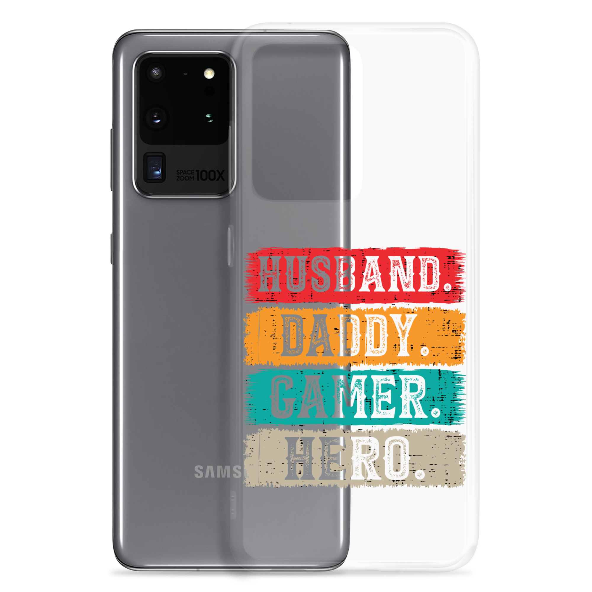 Husband, Daddy, Gamer, Hero Clear Case for Samsung®