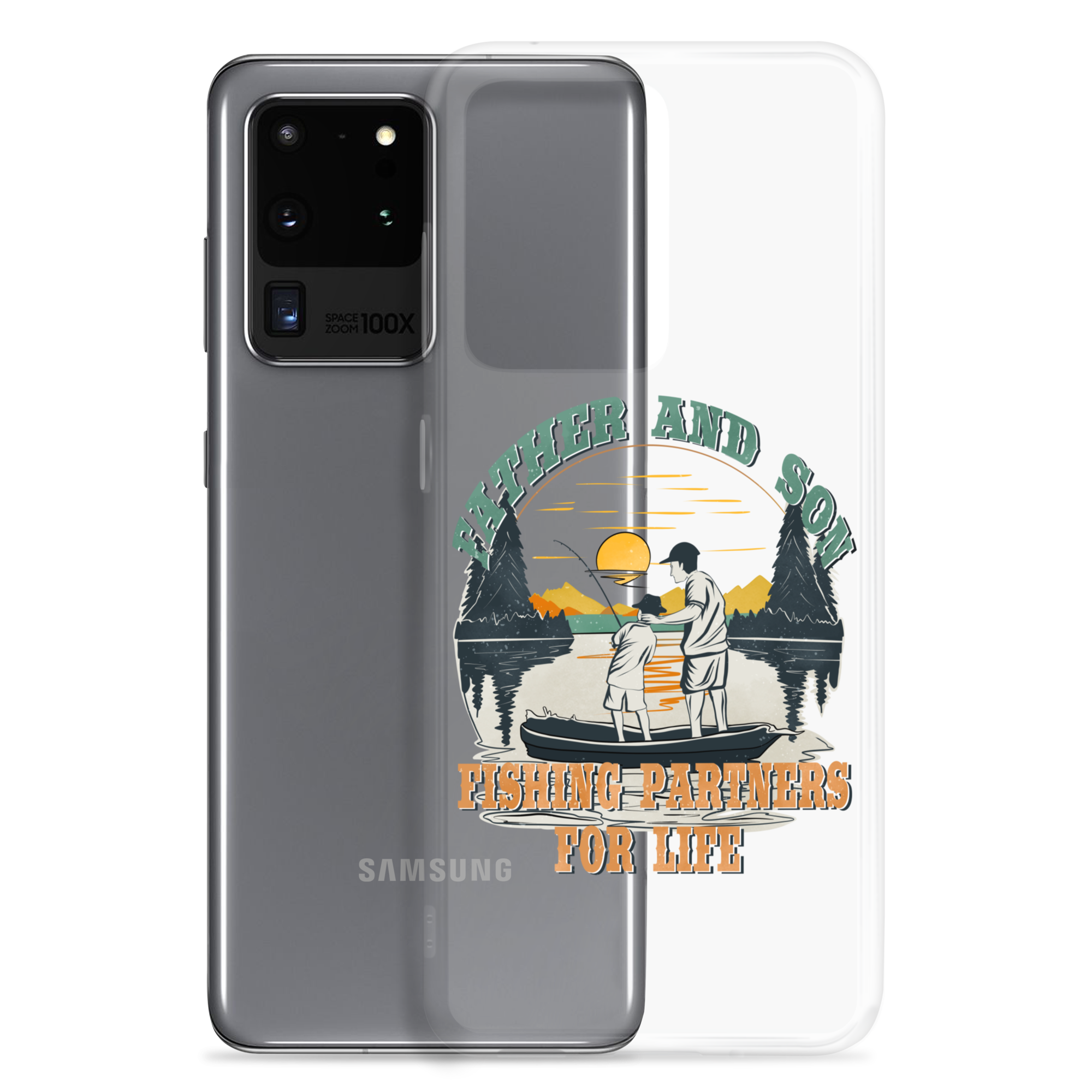 Father And Son Fishing Partners For Life Clear Case for Samsung®