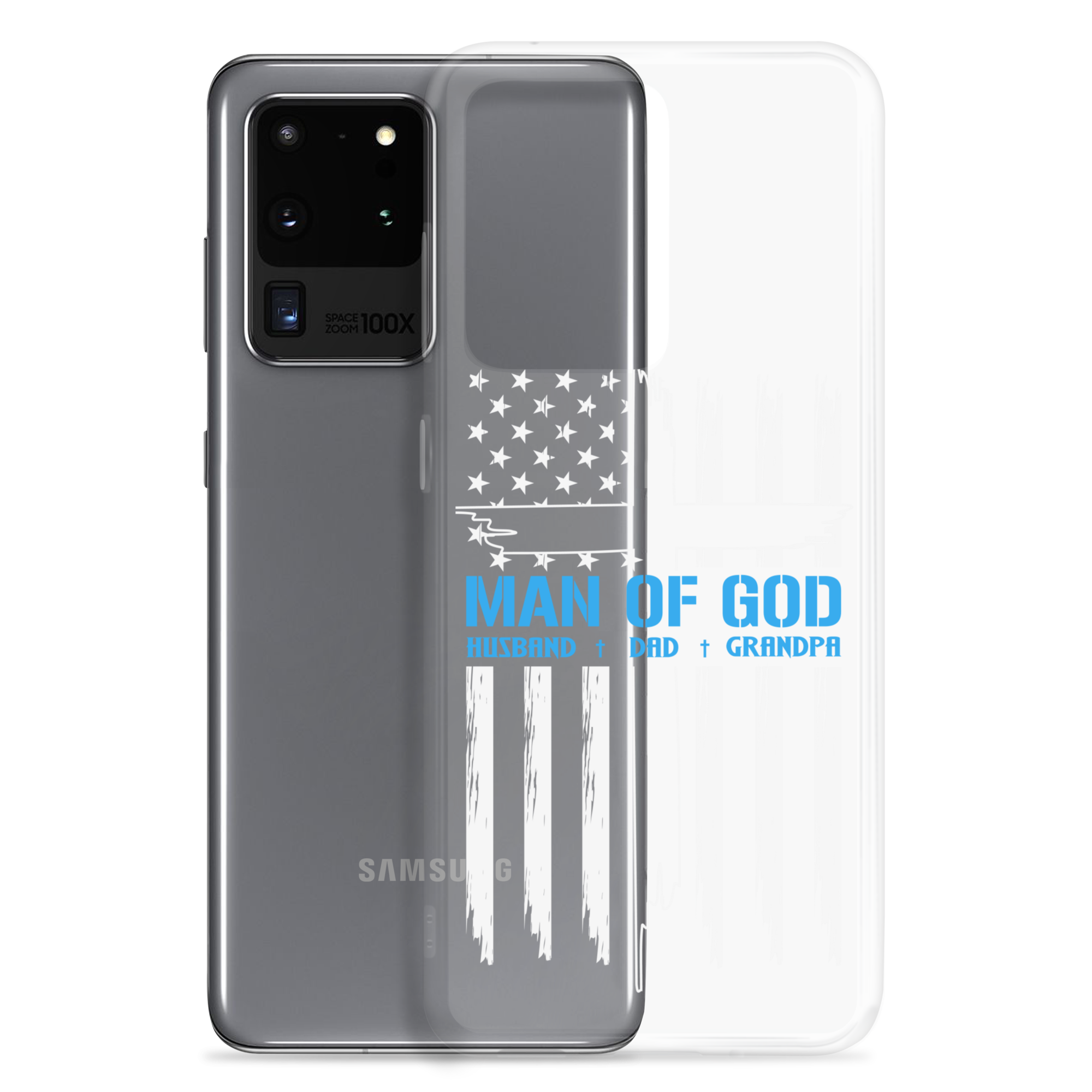 Man Of God Husband Dad Grandpa Clear Case for Samsung®