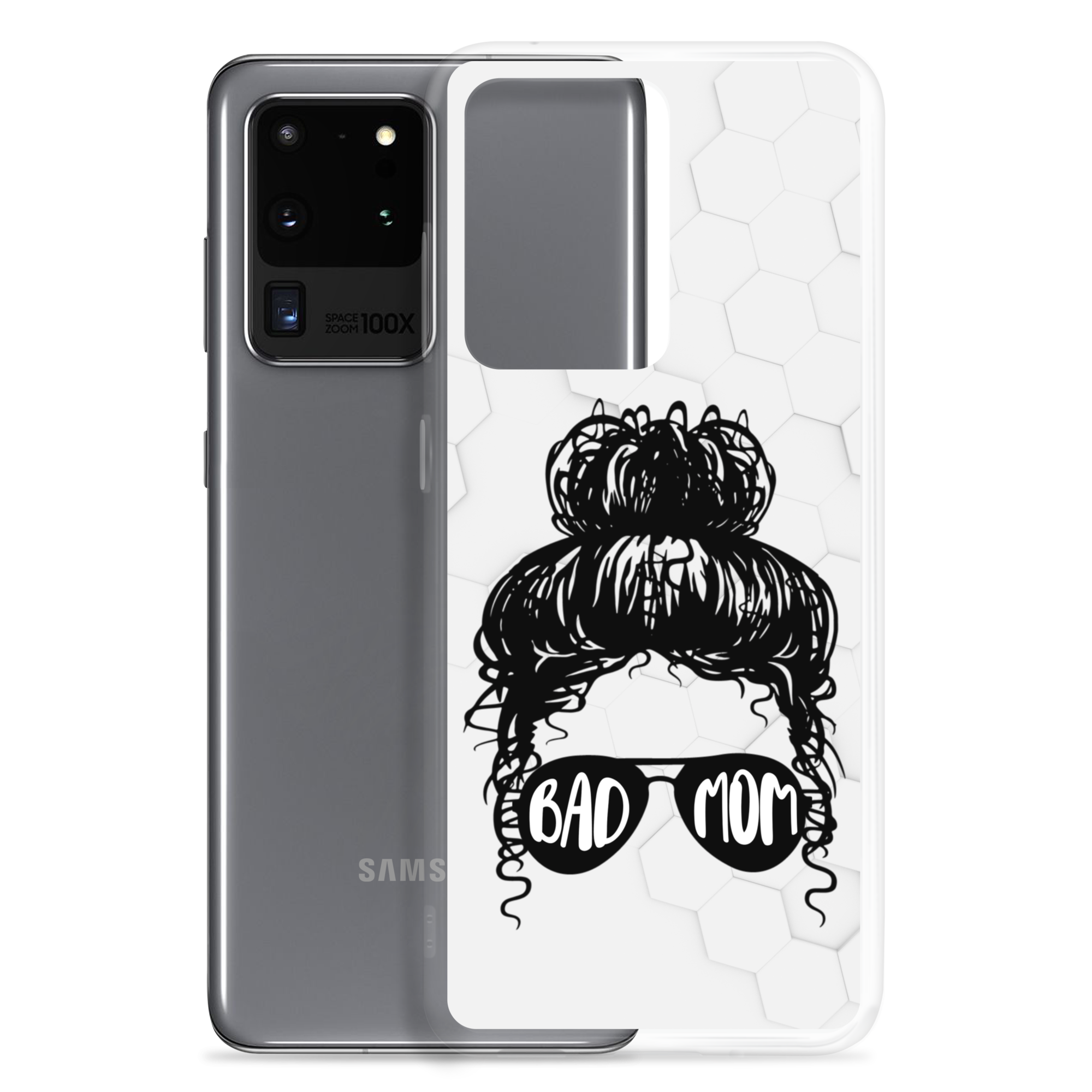 Bad Mom Messy Bun Clear Case for Samsung®