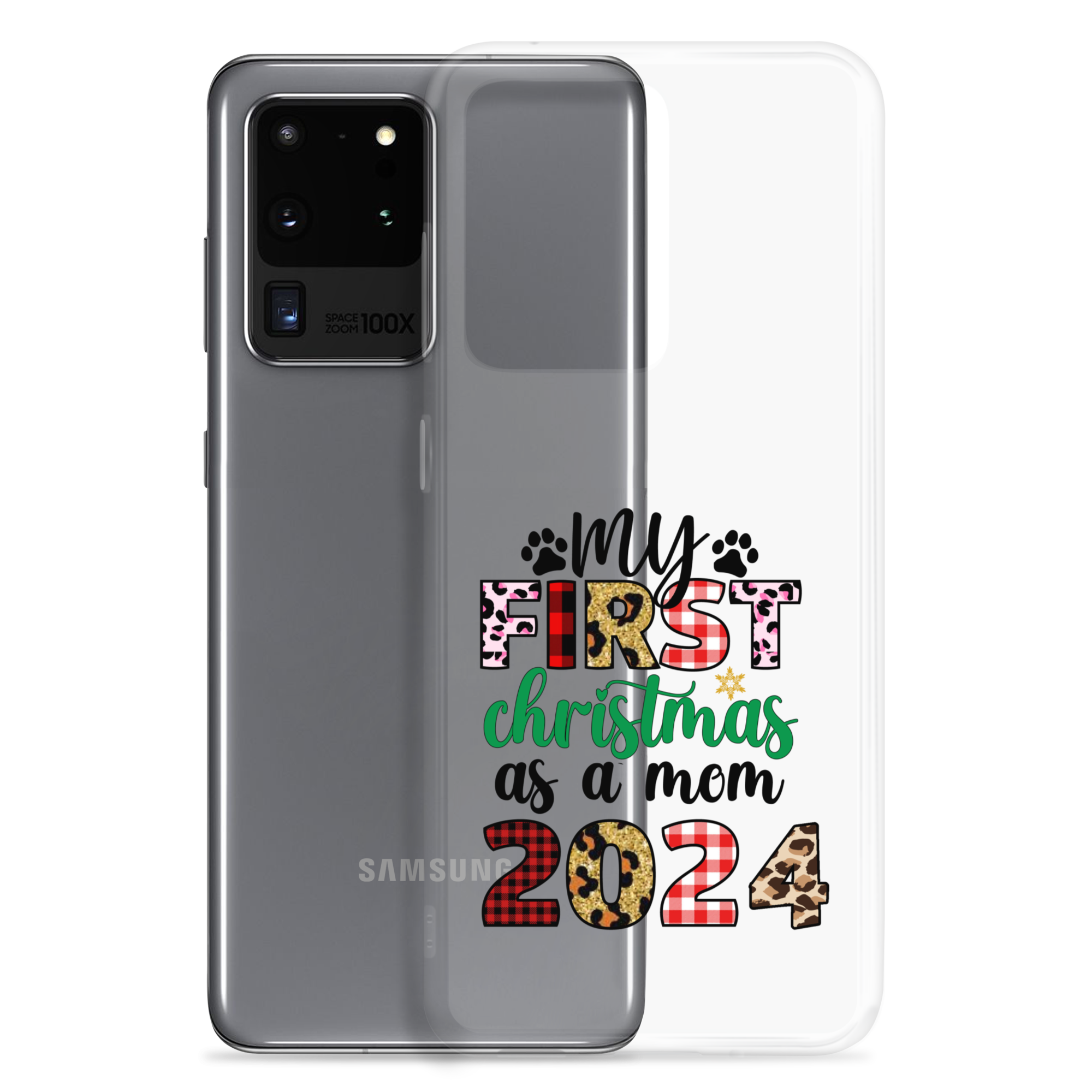 My First Christmas As A mom 2024 Clear Case for Samsung®