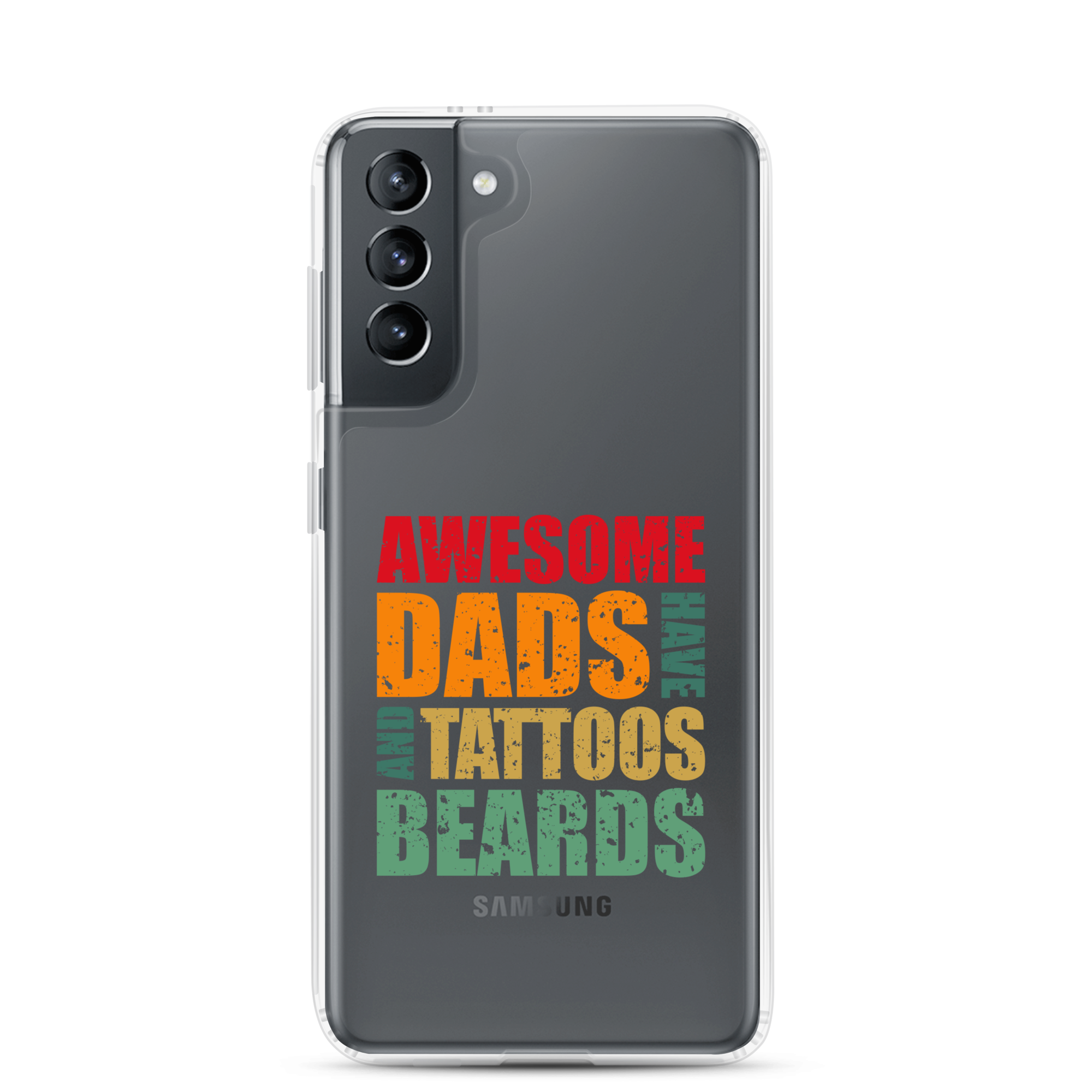 Awesome Dads Tattoos Beards Clear Case for Samsung®