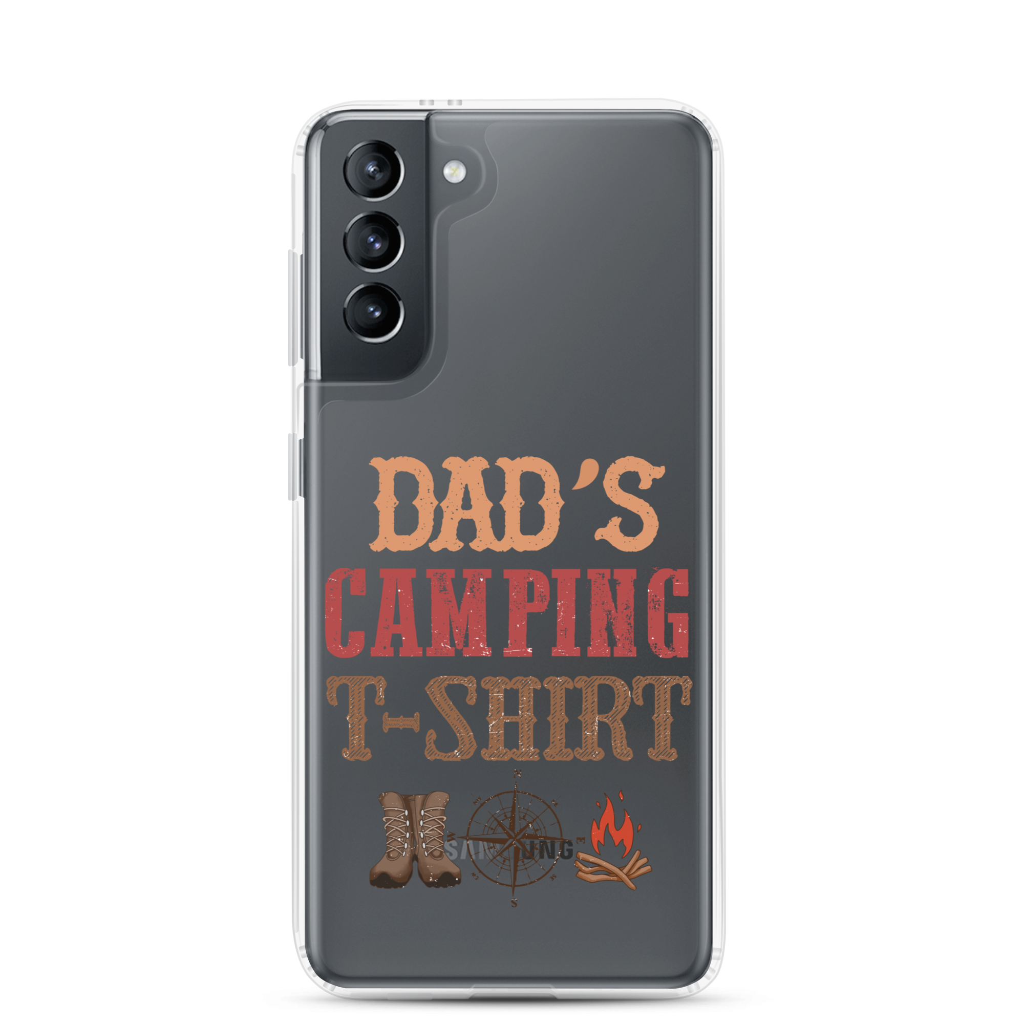 Dad's Camping T-Shirt Clear Case for Samsung®