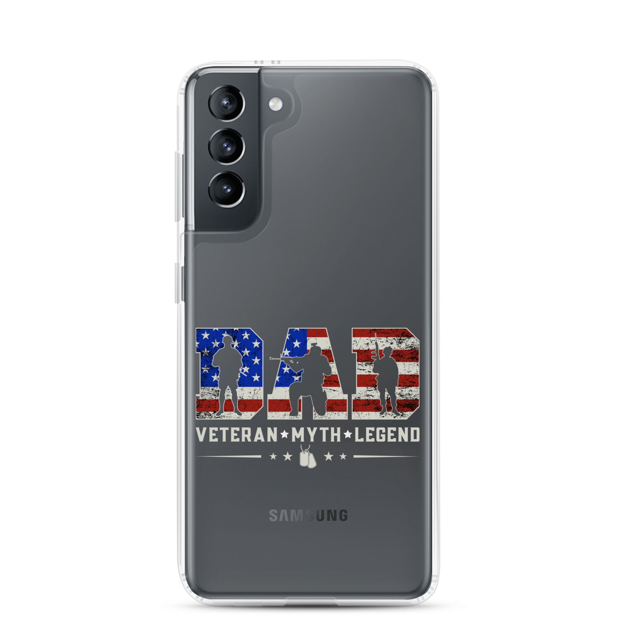 Dad Veteran Myth Legend Clear Case for Samsung®