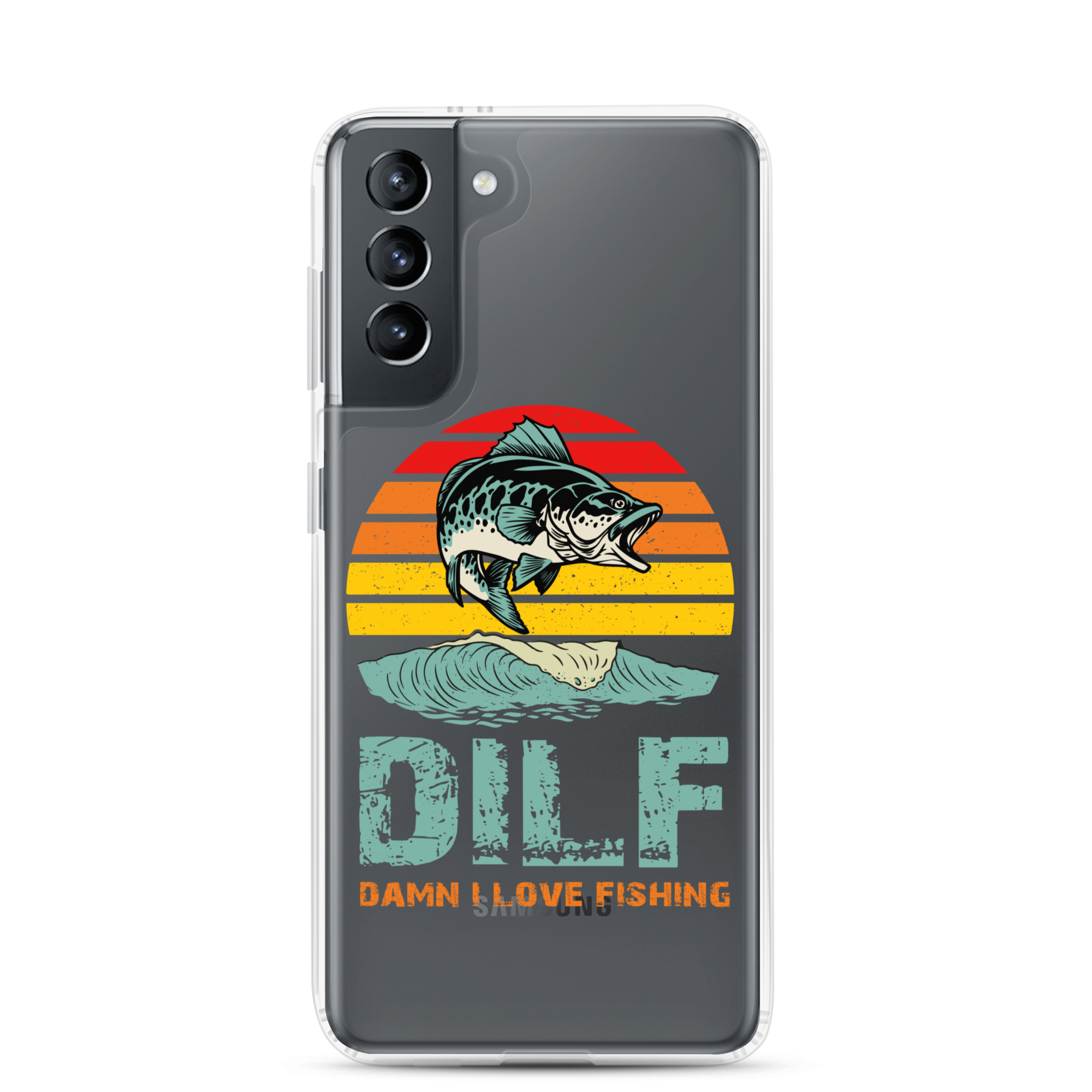 Dilf Damn I Love Fishing Clear Case for Samsung®