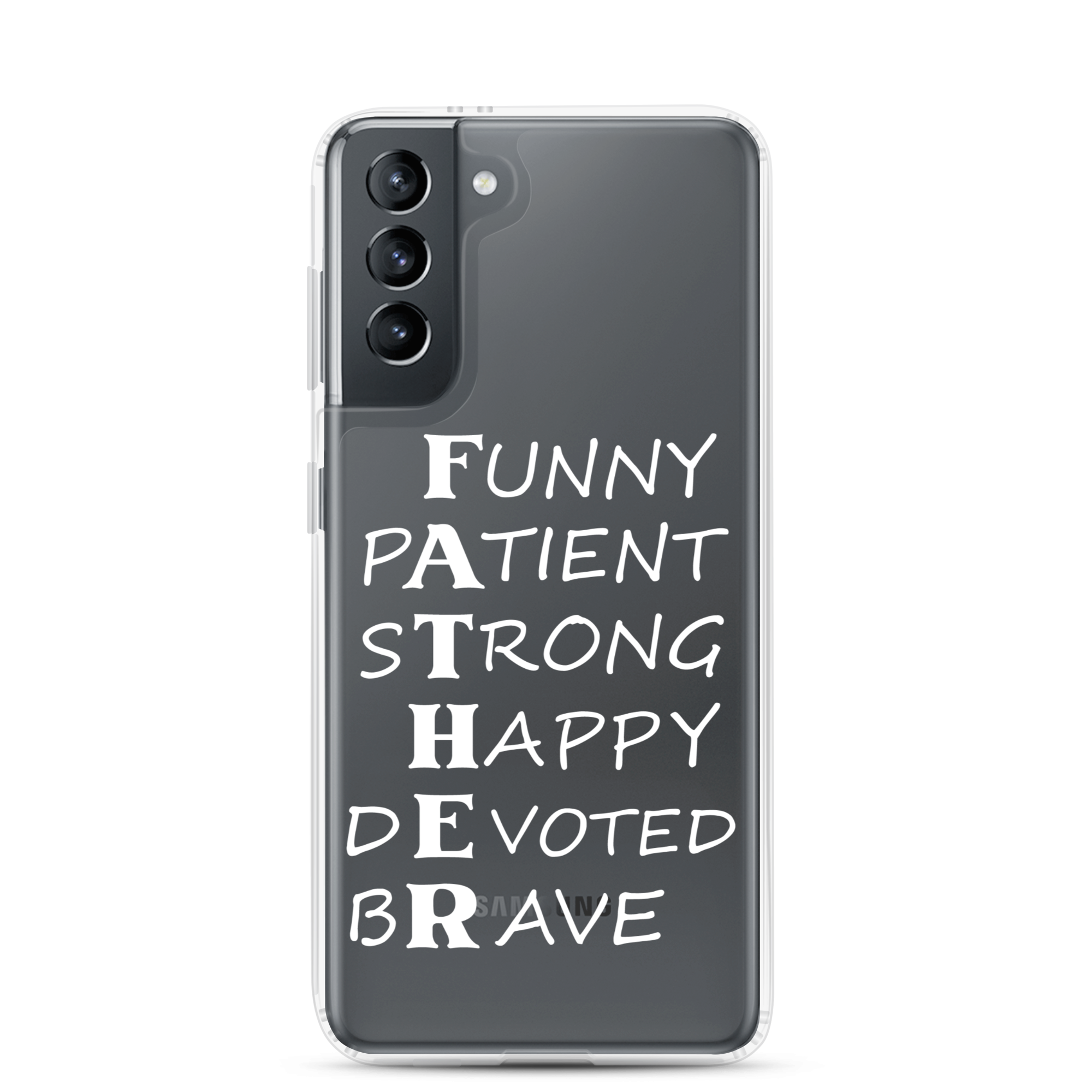 Funny Patient Strong Happy Devoted Brave Clear Case for Samsung®