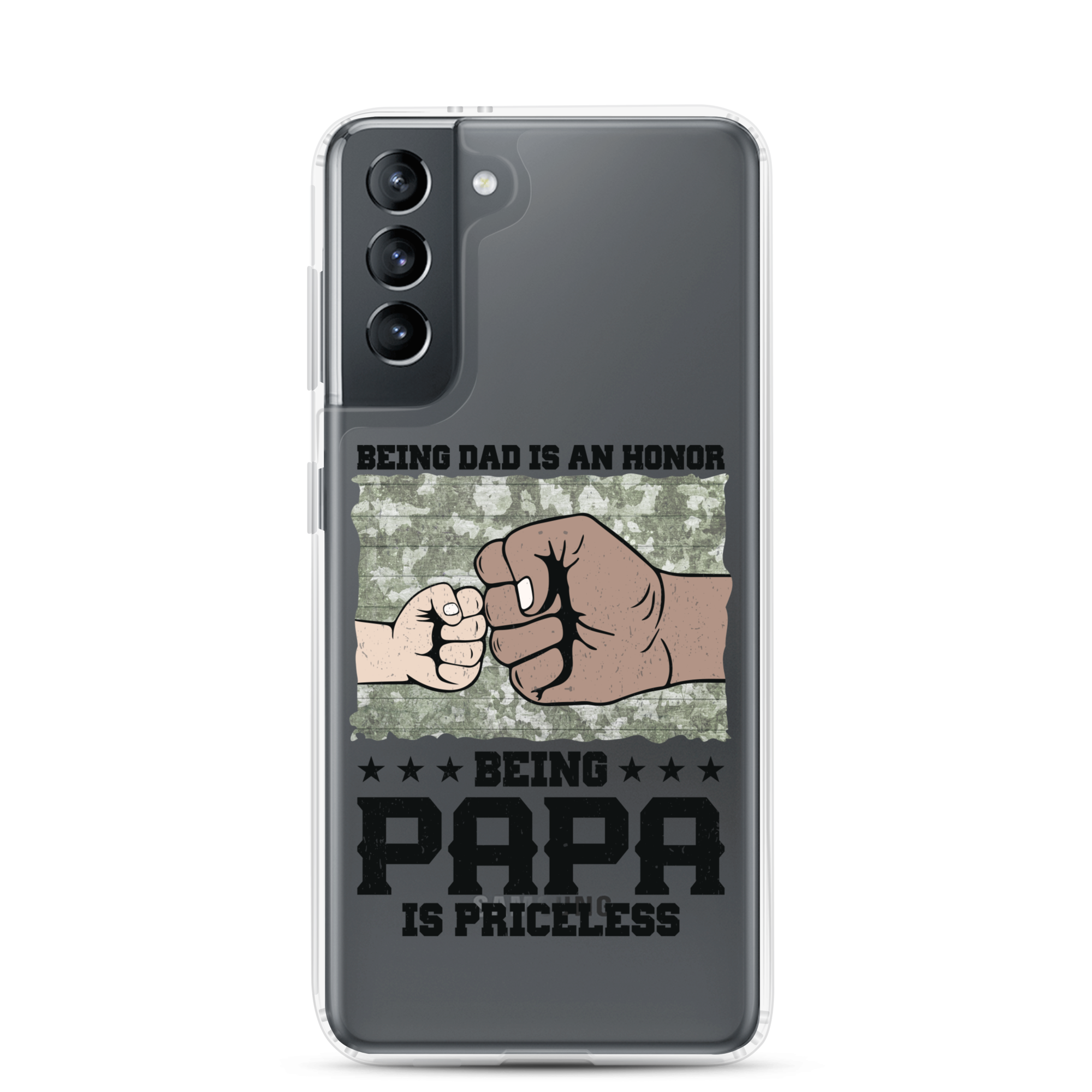 Being Dad Is An Honor Being Papa Is Priceless Clear Case for Samsung®