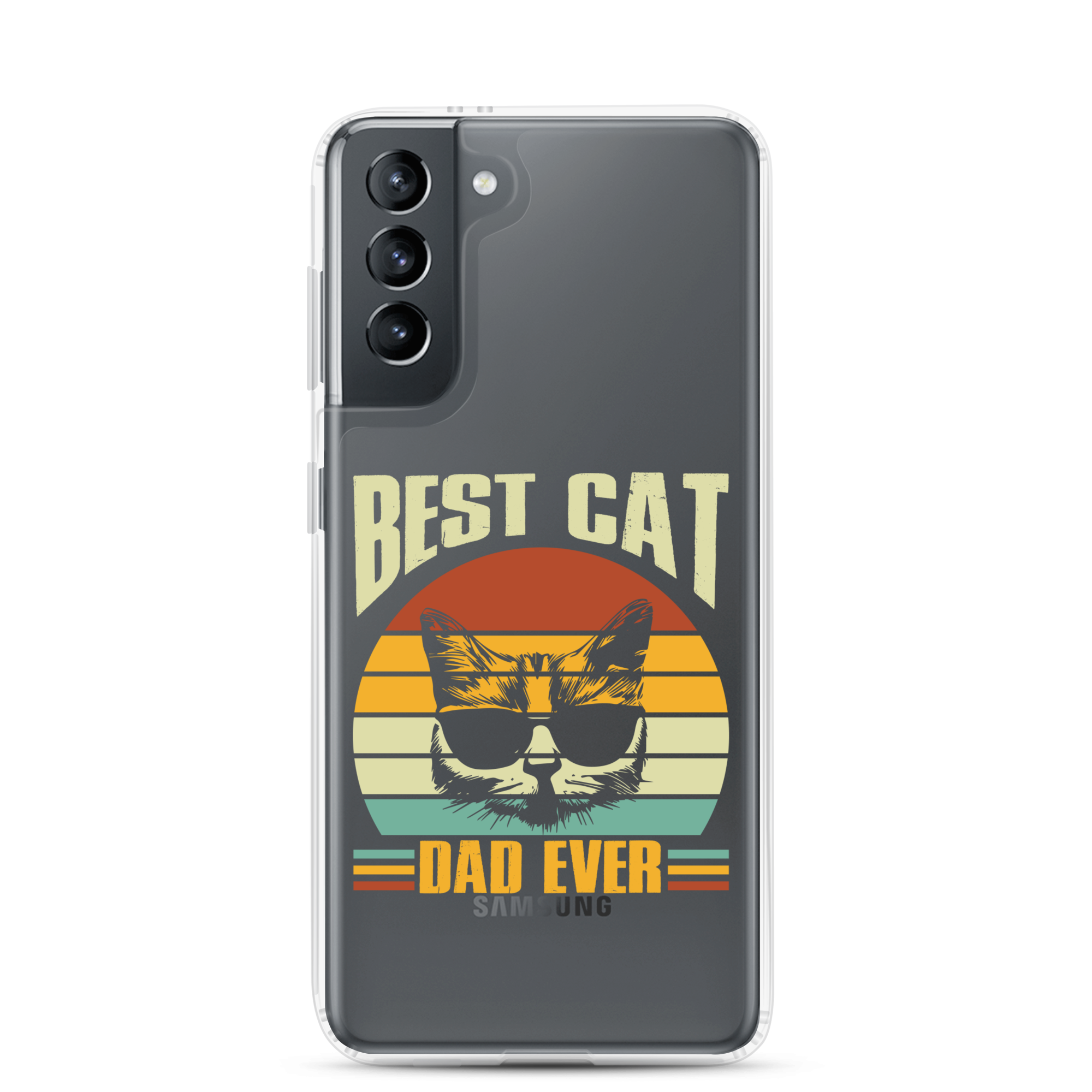 Best Cat Dad Ever Clear Case for Samsung®