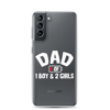 Dad Of 1 Boy And 2 Girls Clear Case for Samsung®