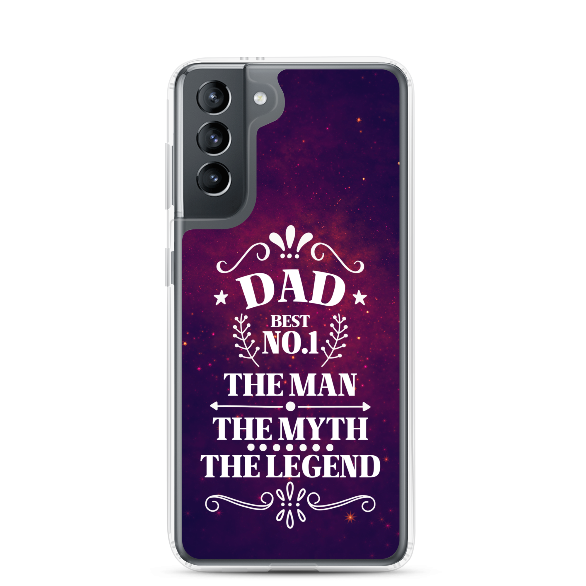 Dad Best Number 1 The Man The Myth The Legend Clear Case for Samsung®