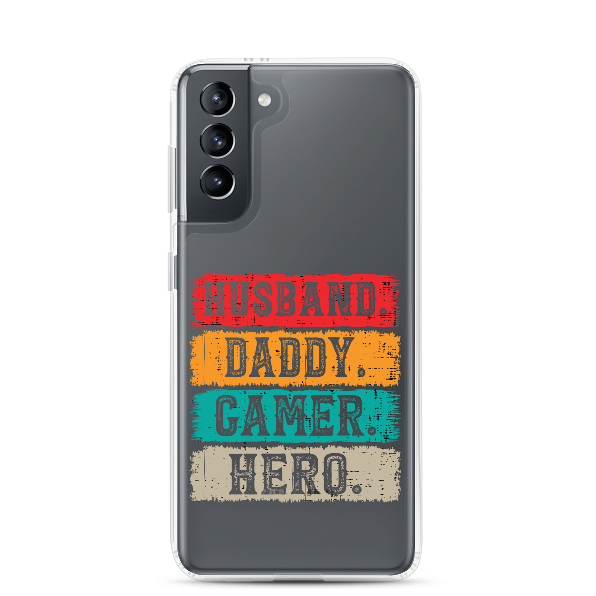 Husband, Daddy, Gamer, Hero Clear Case for Samsung®