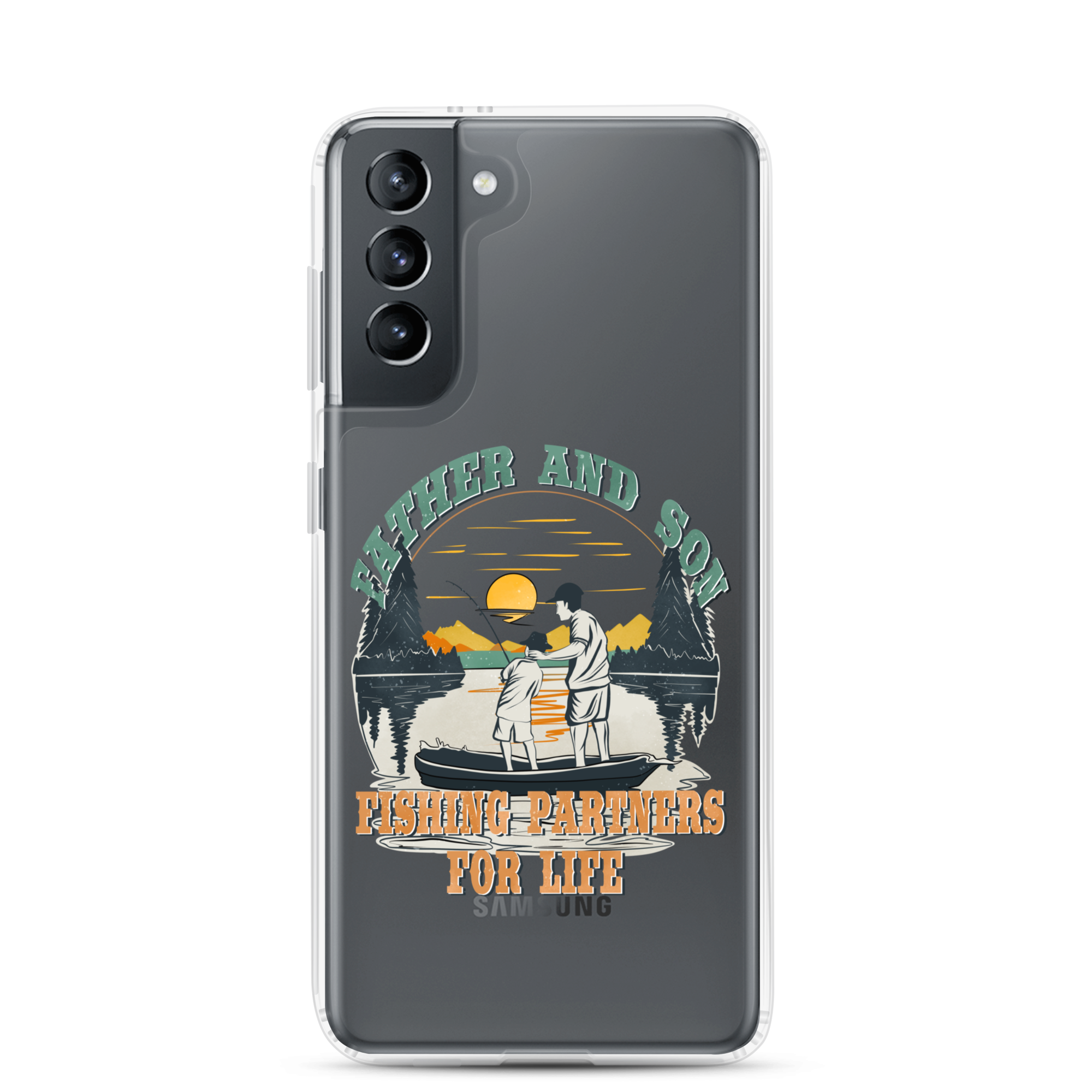 Father And Son Fishing Partners For Life Clear Case for Samsung®