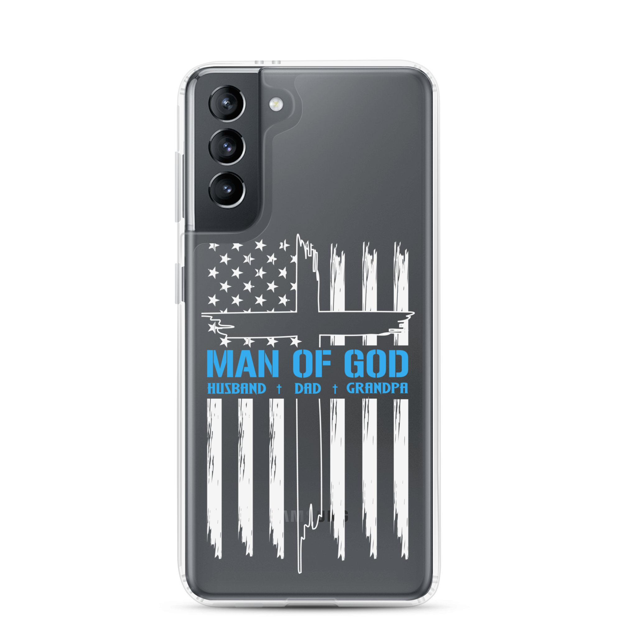 Man Of God Husband Dad Grandpa Clear Case for Samsung®