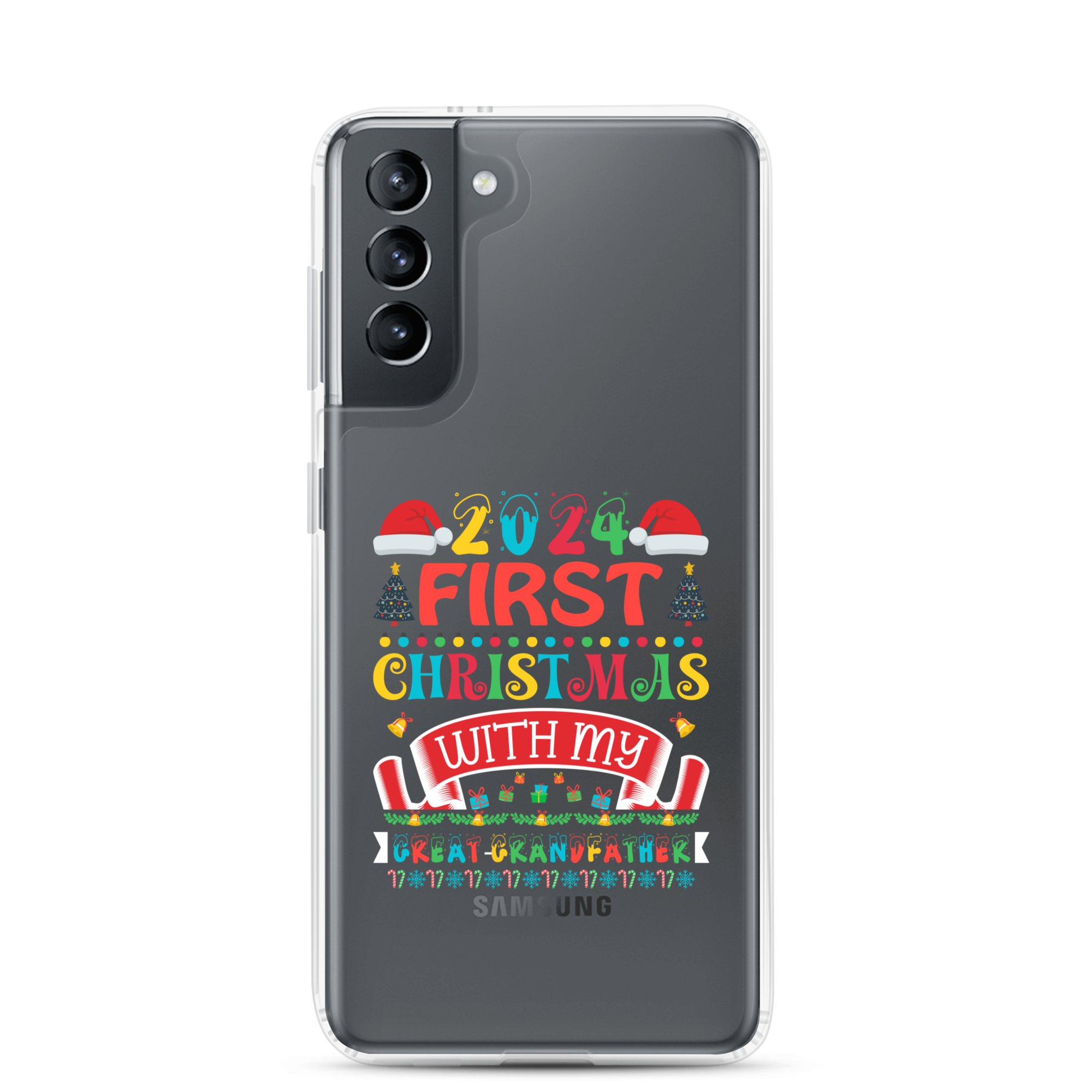 2024 My First Christmas With My Great Grandfather Clear Case for Samsung®