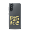 Surviving Fatherhood One Beer At A time Clear Case for Samsung®