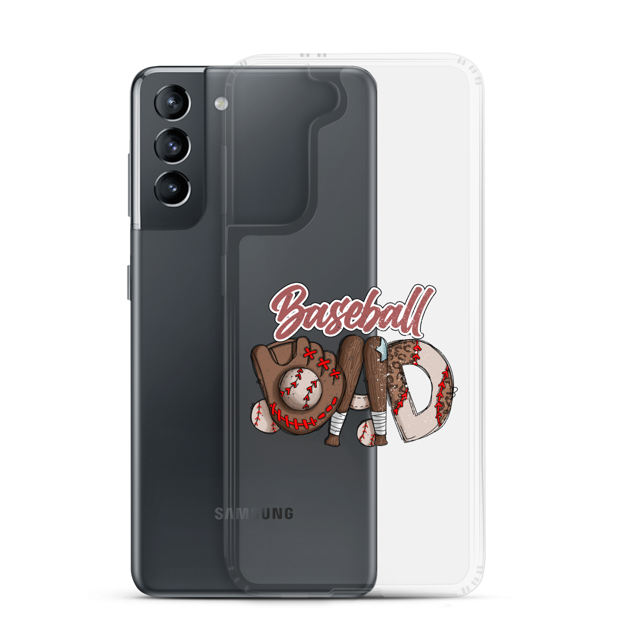 Baseball Dad Clear Case for Samsung®