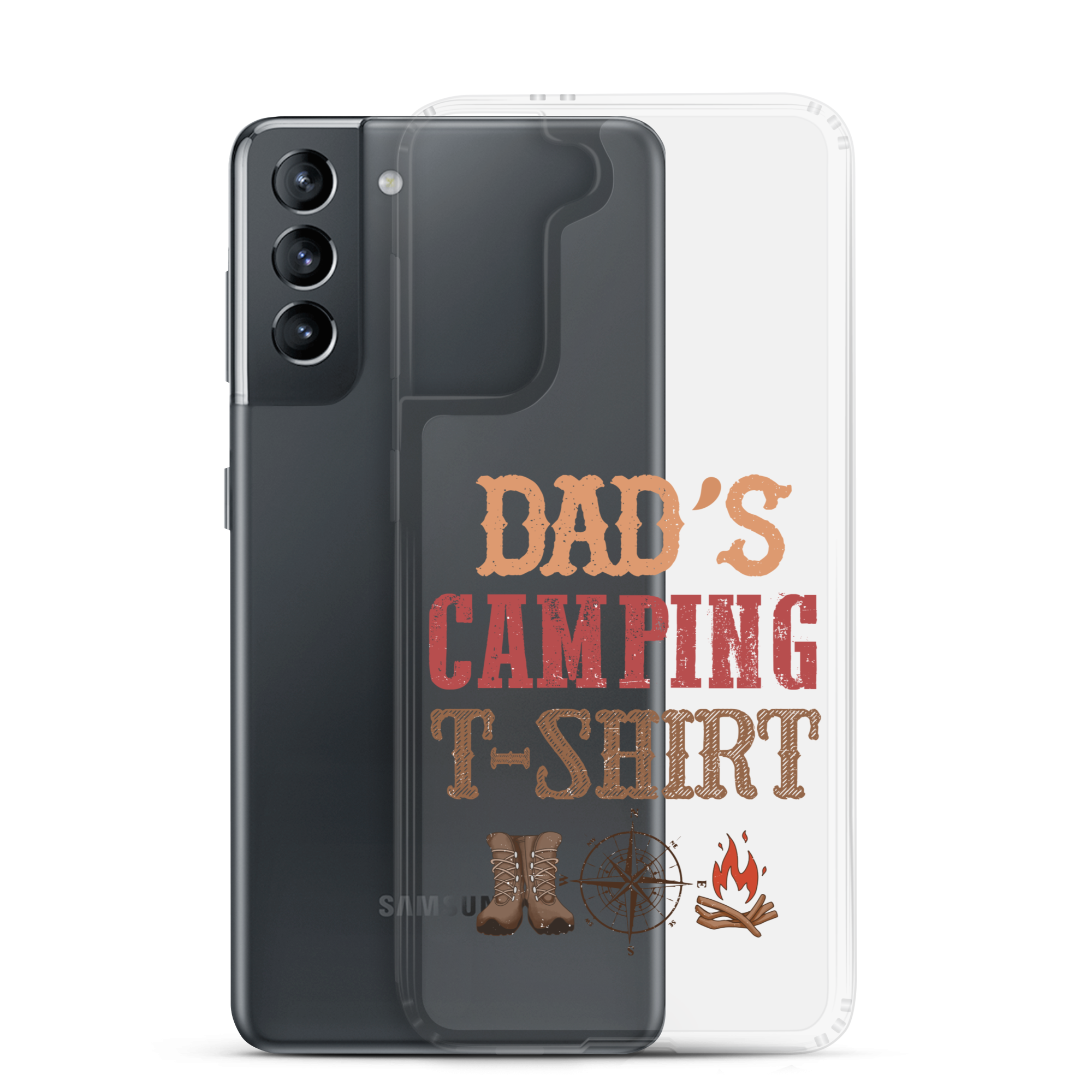 Dad's Camping T-Shirt Clear Case for Samsung®