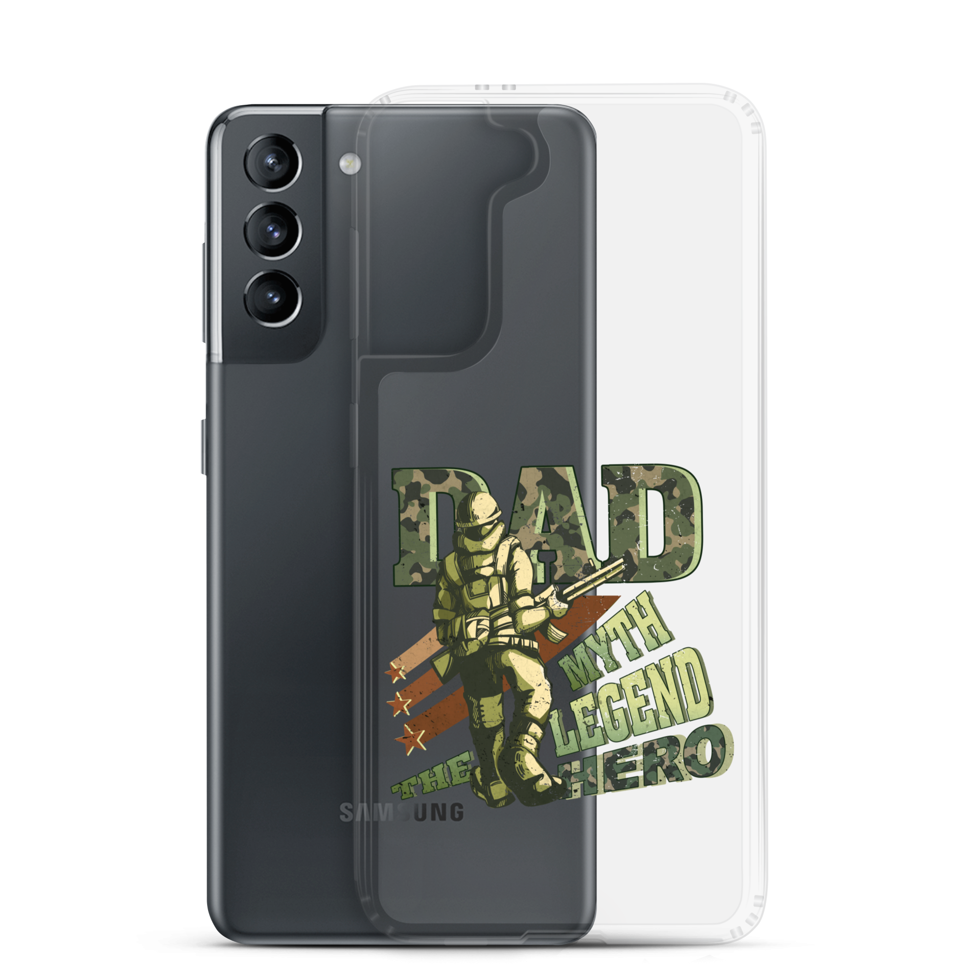 Dad The Myth The Legend The Hero Clear Case for Samsung®