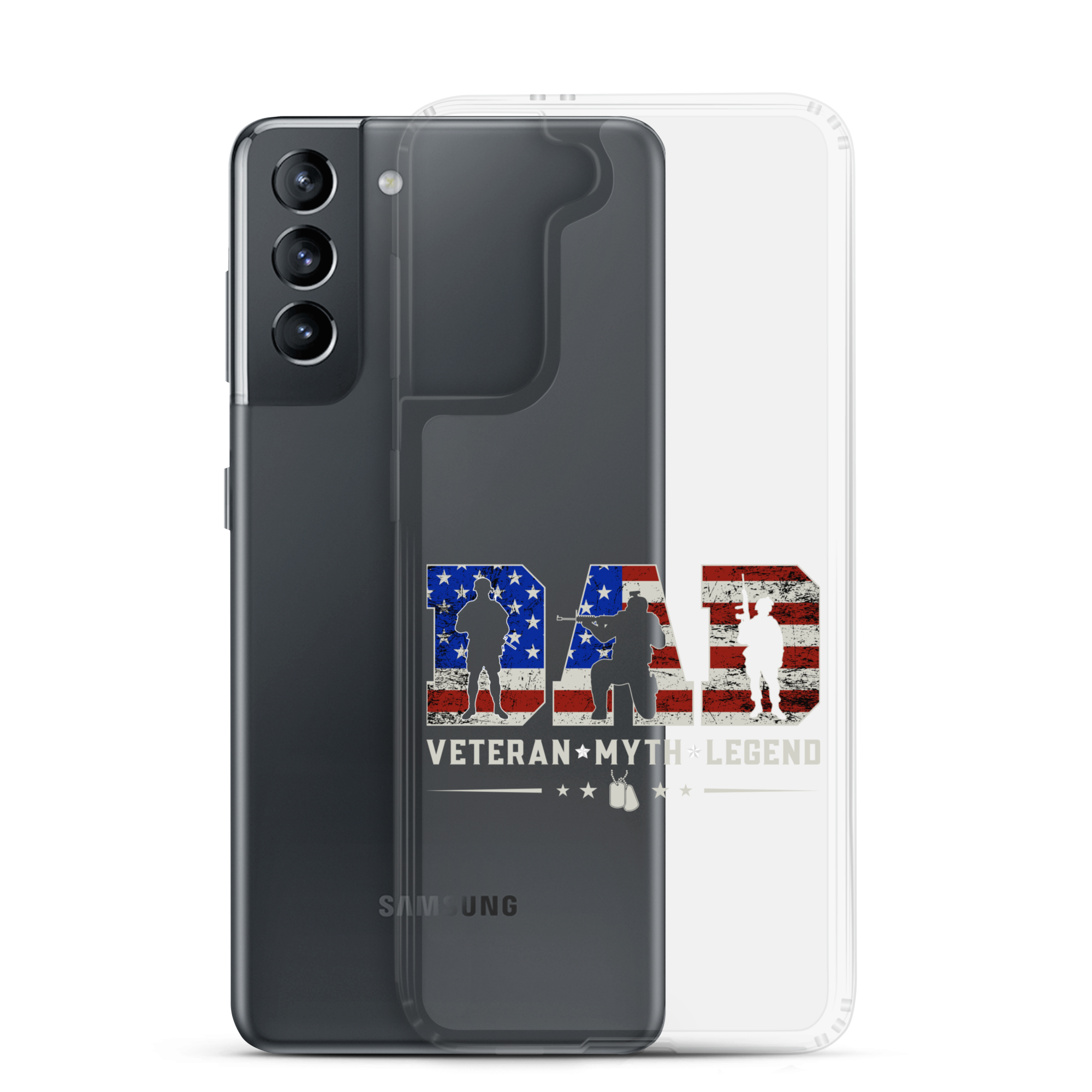 Dad Veteran Myth Legend Clear Case for Samsung®