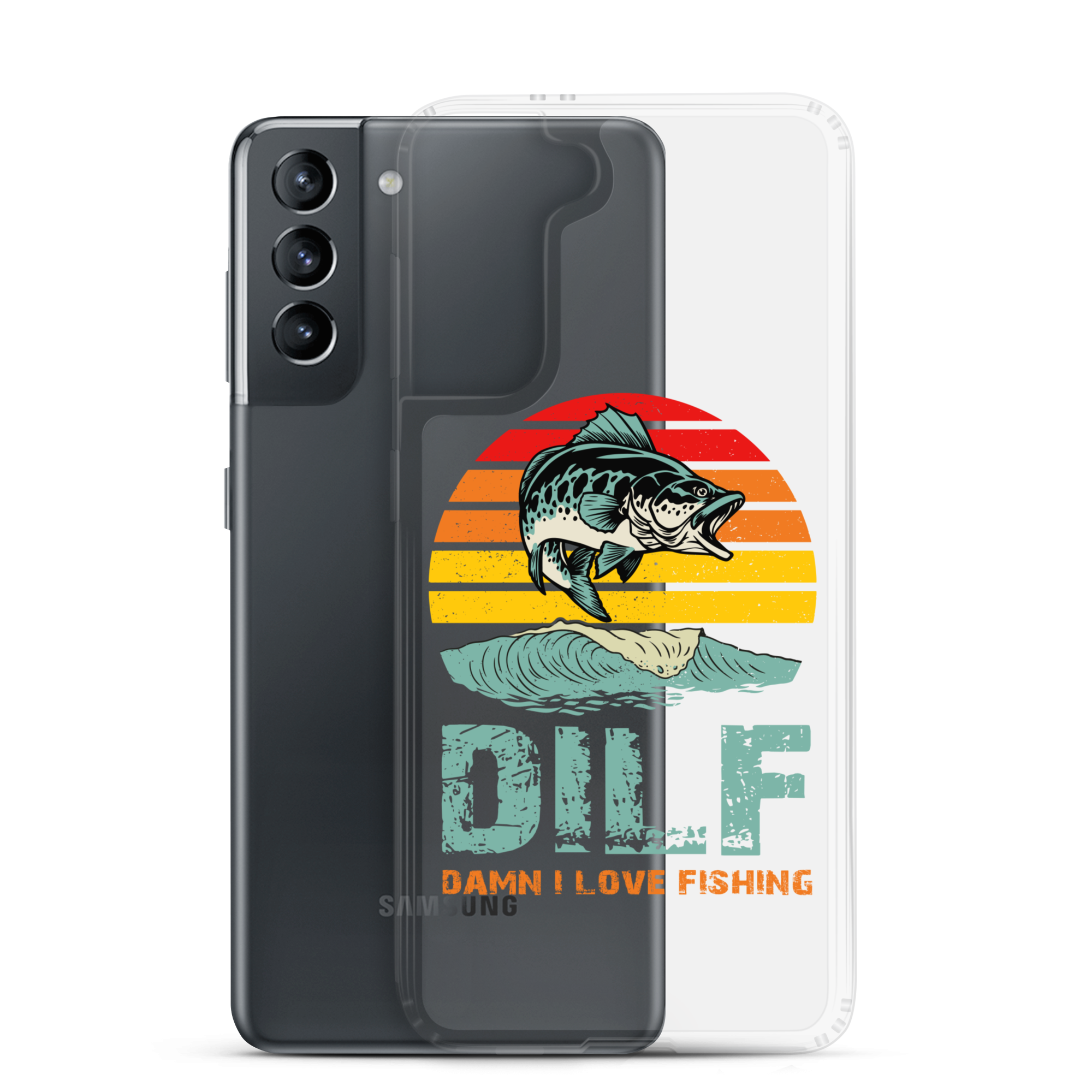 Dilf Damn I Love Fishing Clear Case for Samsung®